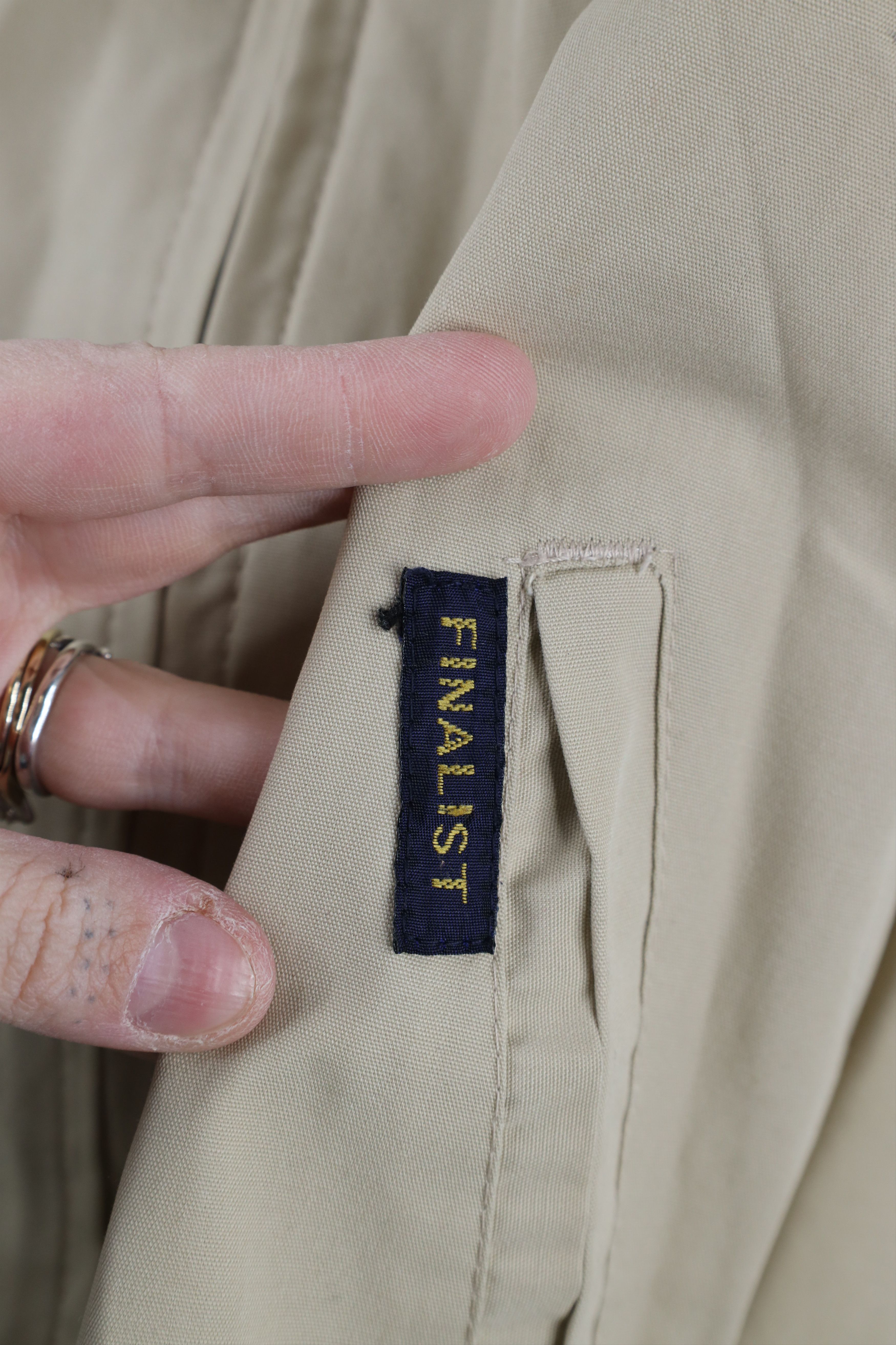 Vintage Vintage 70s Streetwear Zip Cafe Racer Bomber Jacket Beige Size US M / EU 48-50 / 2 - 4 Thumbnail