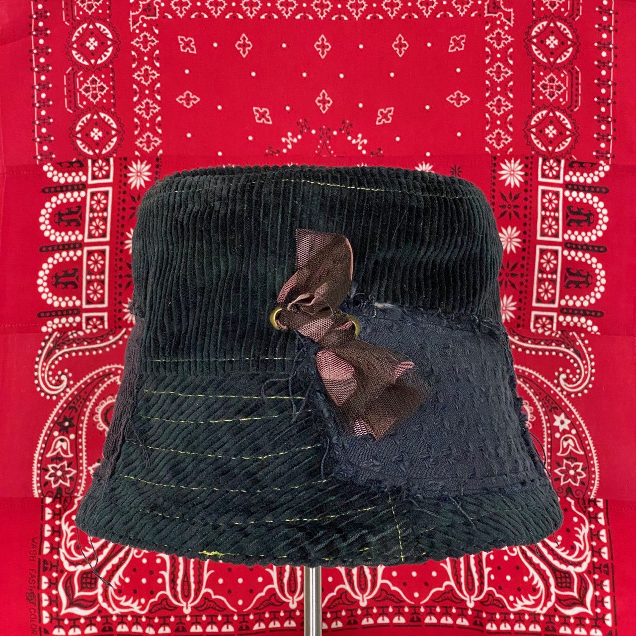 Poche Studio POCHE STUDIO HANDMADE REVERSIBLE BUCKET HAT Size ONE SIZE - 3 Thumbnail