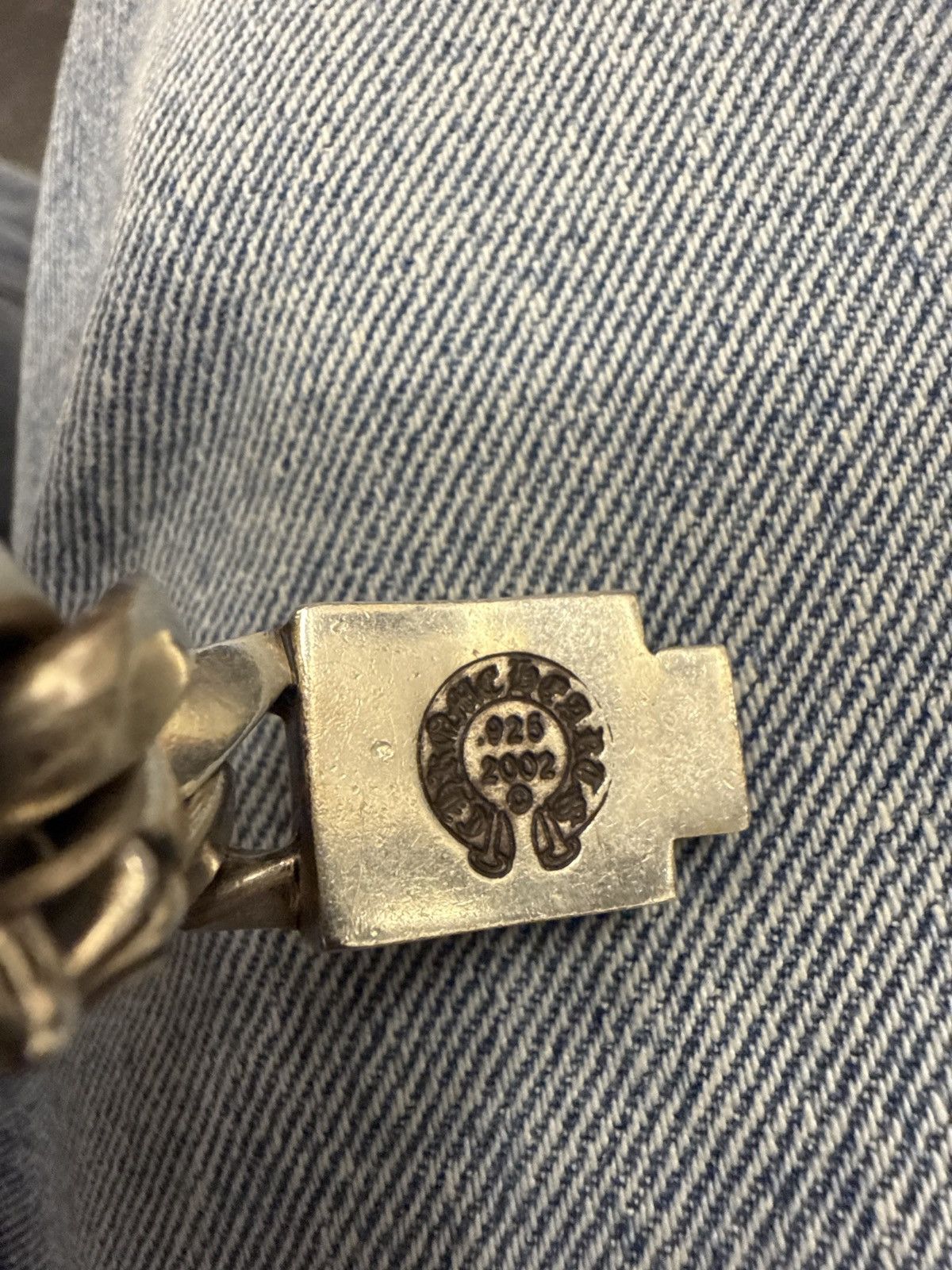 Chrome Hearts Chrome Hearts large Fancy Link Plus Cross Box ID bracelet Size ONE SIZE - 10 Thumbnail
