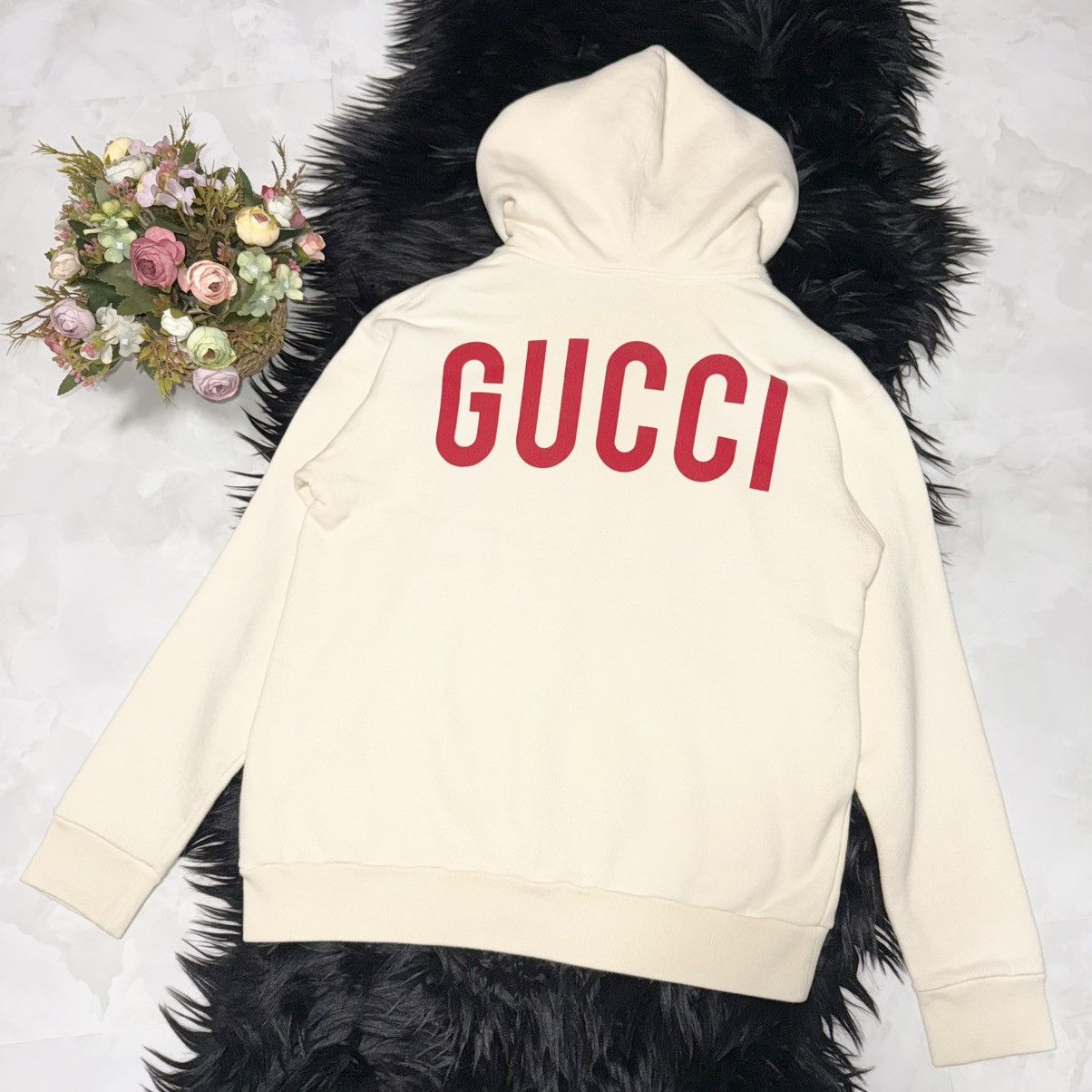 Gucci Genuine Gucci Long Sleeve Hoodie Hooded Sweatshirt XS Ivory Size XS / US 0-2 / IT 36-38 - 4 Thumbnail