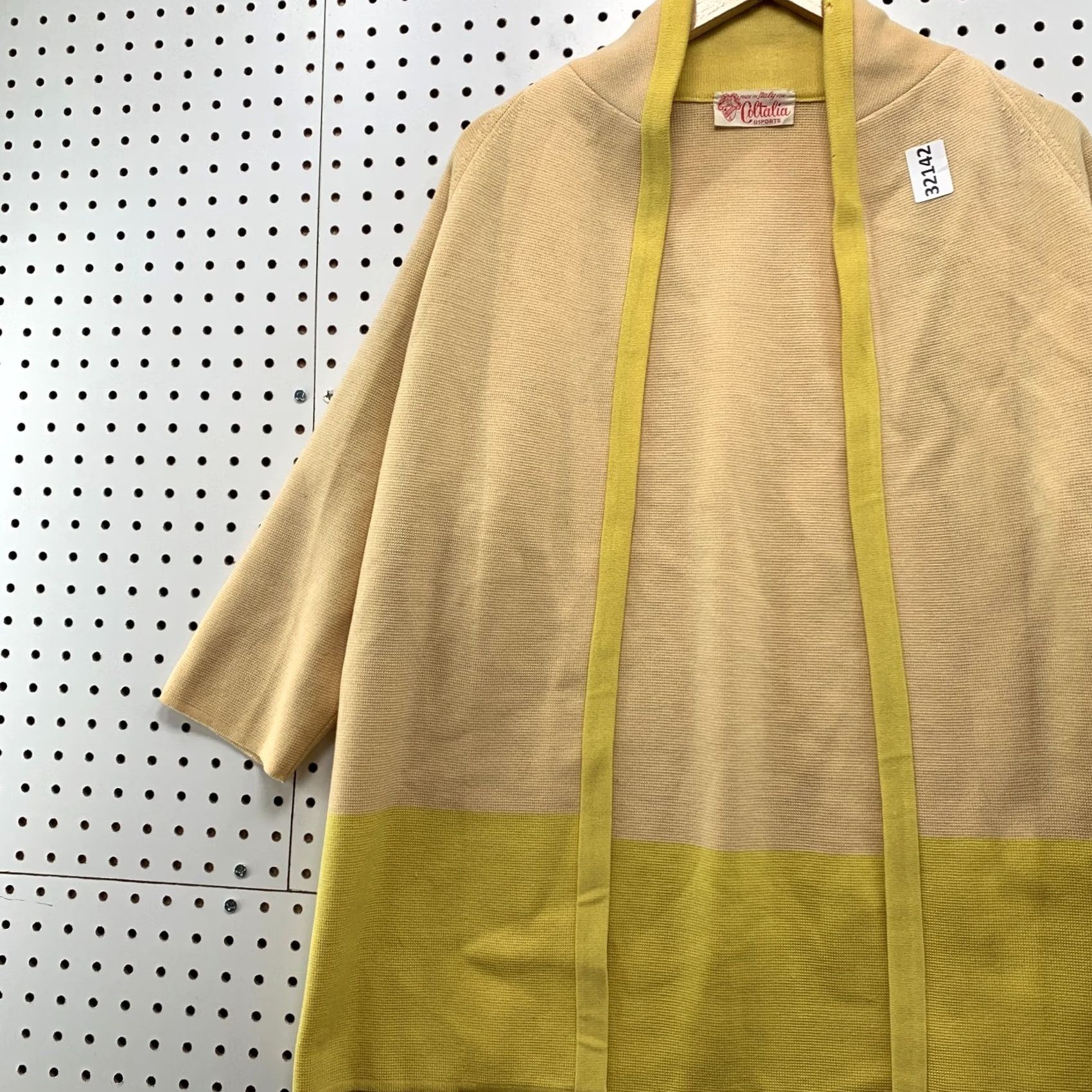 Vintage VINTAGE Coltalia Imports Cardigan Sweater Womens L Yellow Made Italy 22x28.5 Size L / US 10 / IT 46 - 3 Thumbnail