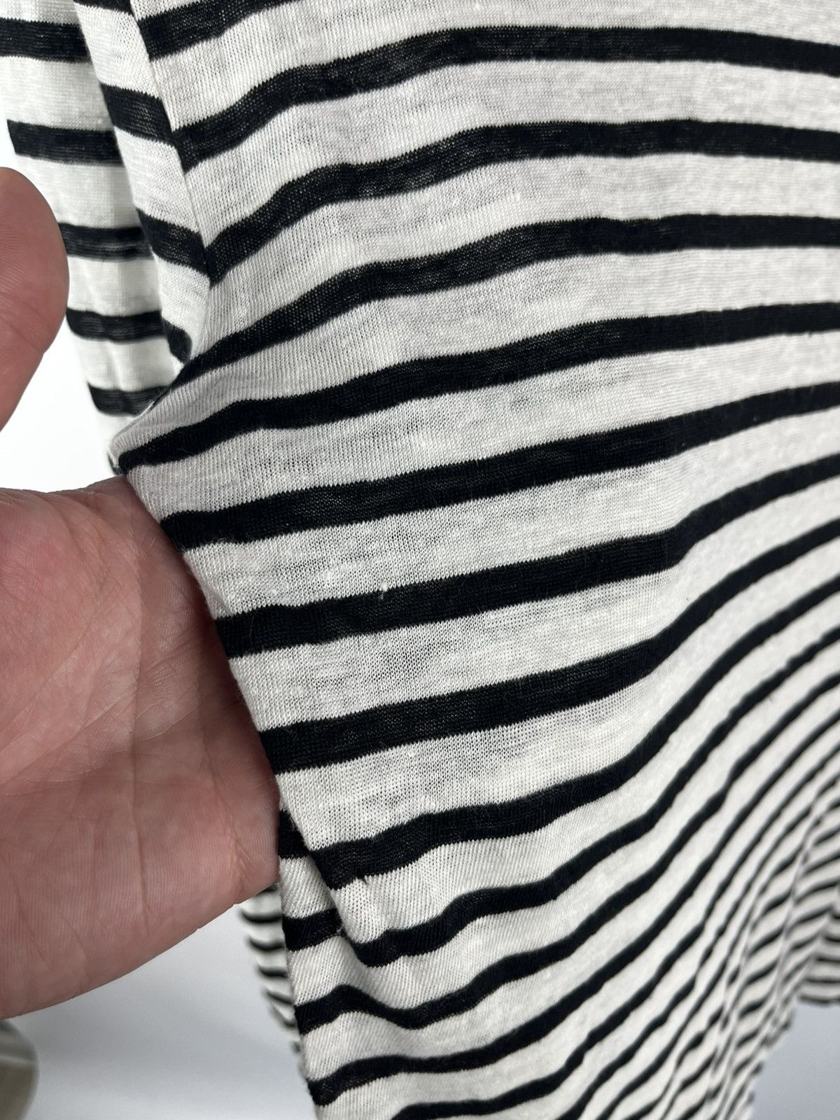 Alexander Wang Womens T. Alexander Wang Long Sleeve Striped Top Black White Size S / US 4 / IT 40 - 8 Thumbnail