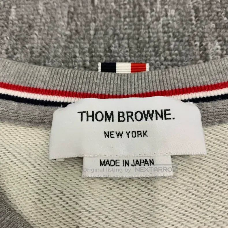 Thom Browne Thom Browne Gray striped hoodie Size US XXL / EU 58 / 5 - 6 Thumbnail