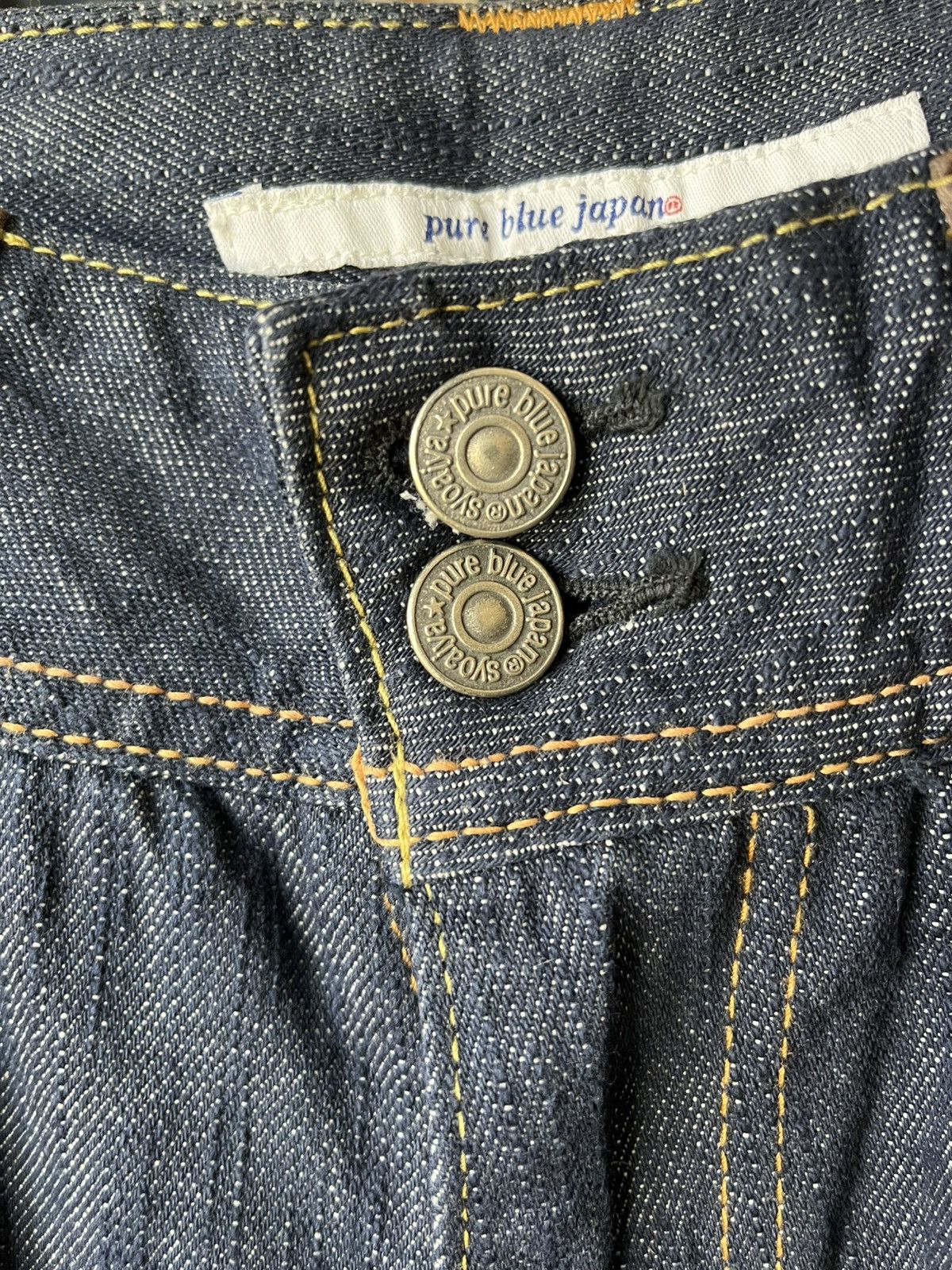 Pure Blue Japan RARE Pure Blue Japan Archive 2000s Flare Cut Selvedge Denim Size US 33 - 5 Thumbnail