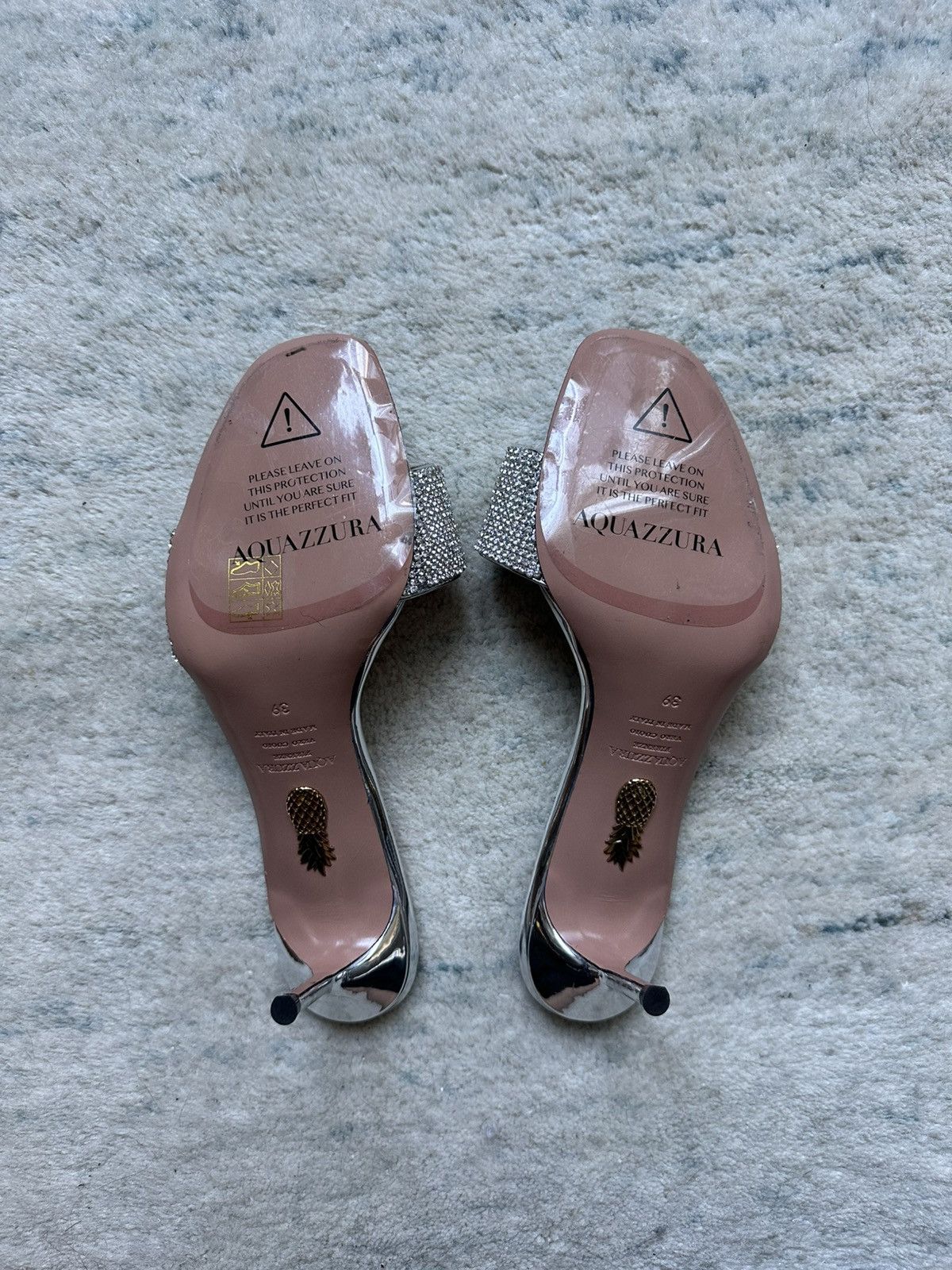 Aquazzura READ NEW Aquazzura Wonderland Crystal Embellished Heels Size US 9 / IT 39 - 5 Thumbnail