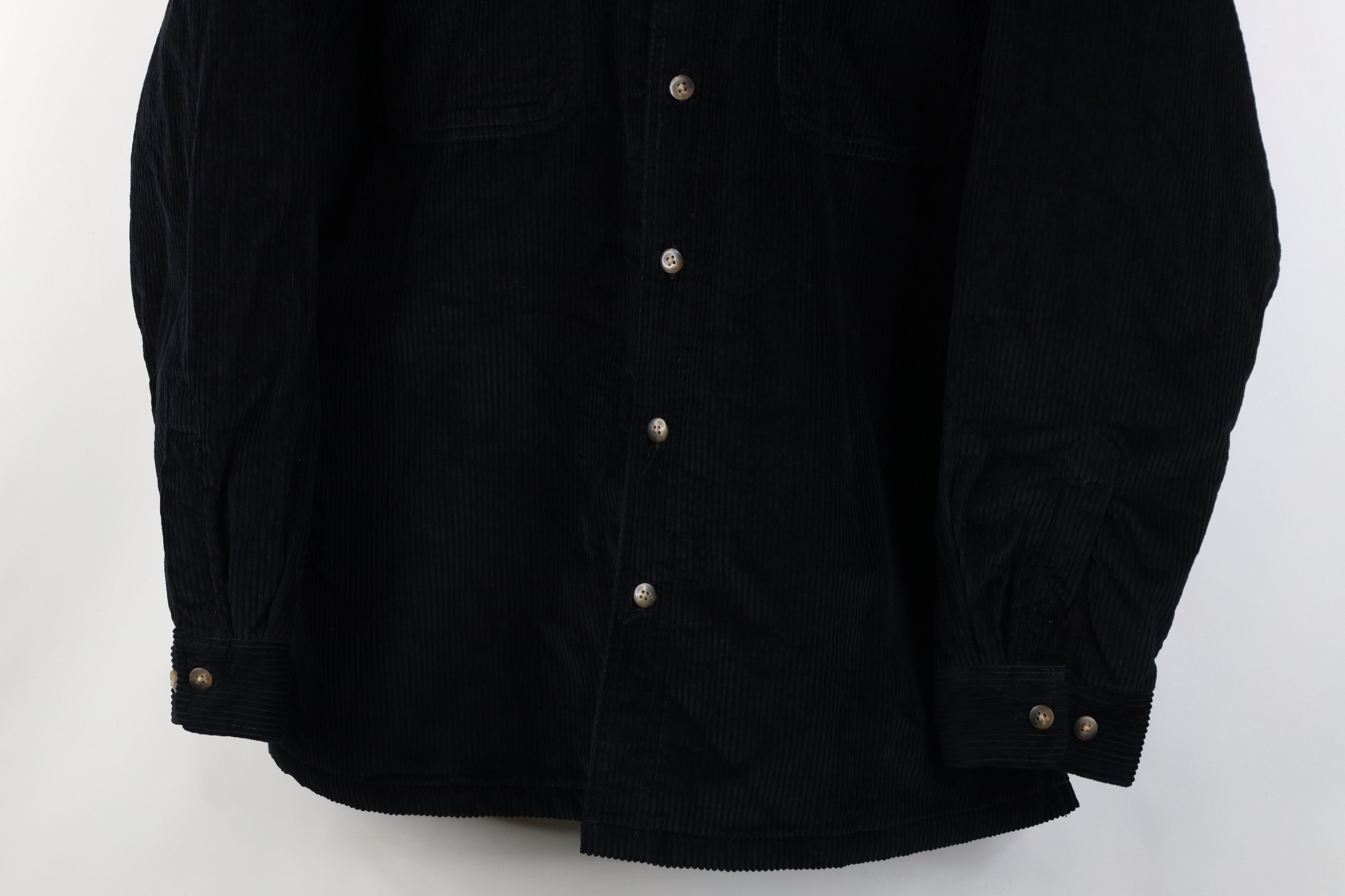 Vintage Vintage 90s Y2K Streetwear Button Shirt Jacket Black Size US L / EU 52-54 / 3 - 3 Thumbnail