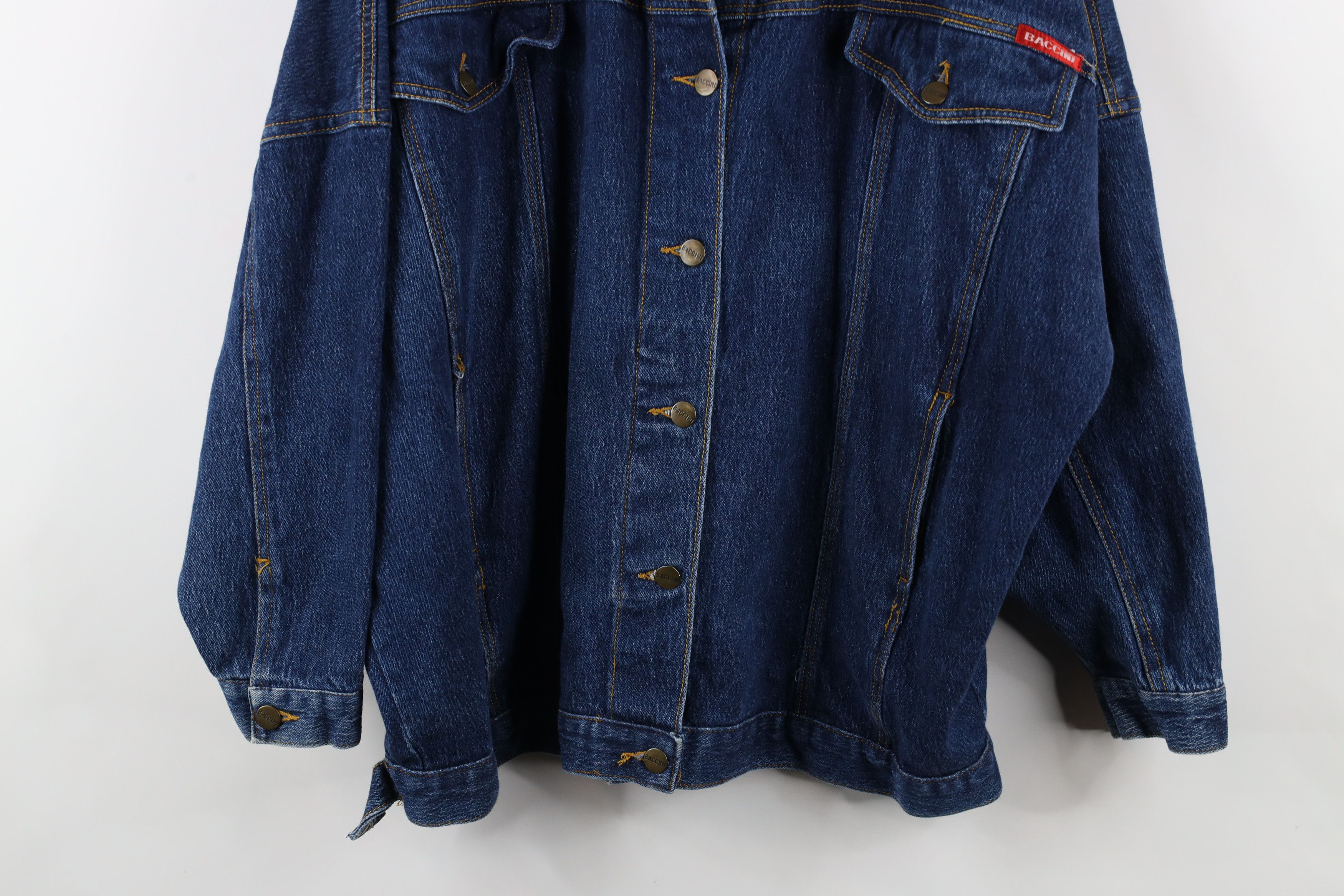 Vintage Vintage 90s Streetwear Baggy Fit Denim Jean Trucker Jacket Size L / US 10 / IT 46 - 3 Thumbnail