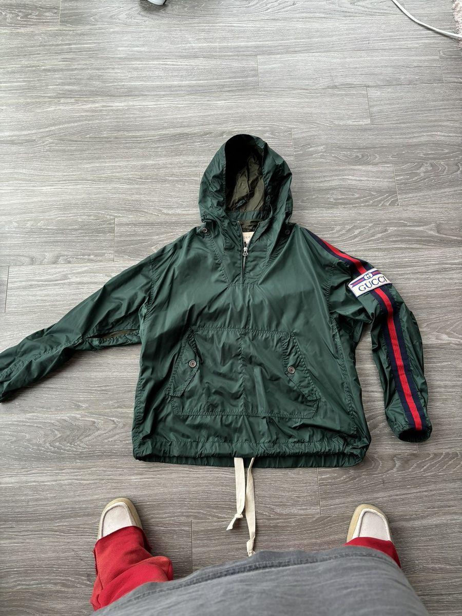 image of Gucci Parachute Jacket in Green, Men's (Size Small)