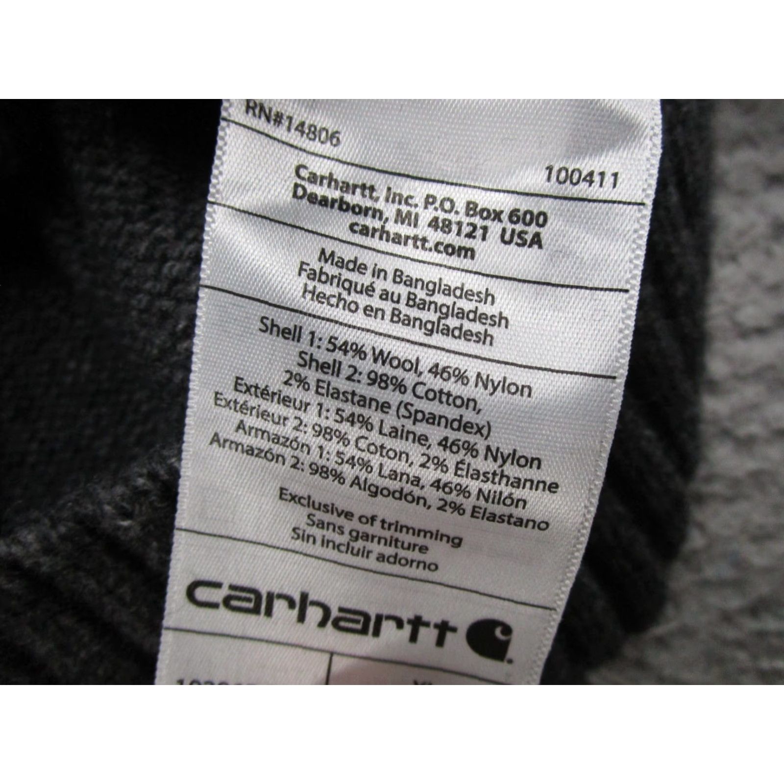 Carhartt VINTAGE Carhartt Sweater Mens XL Gray 1/4 Zip Pullover Wool Nylon Blend 103865-026 Size US XL / EU 56 / 4 - 5 Thumbnail