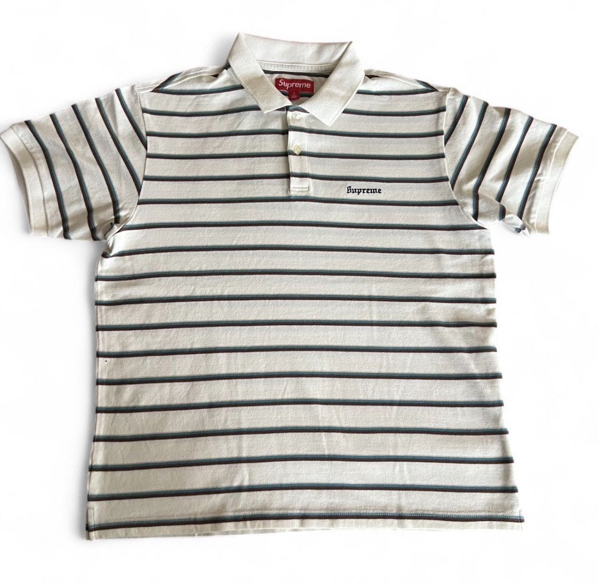 Supreme Supreme Washed Stripe Polo | Grailed