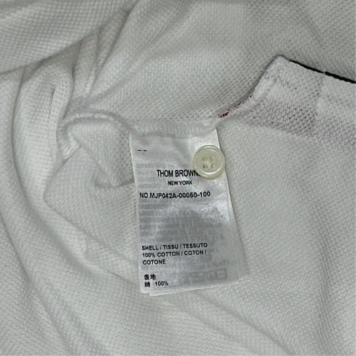 Thom Browne Thom Browne Classic Stripe Short Sleeve Polo Shirt -2507 Size US L / EU 52-54 / 3 - 2 Thumbnail
