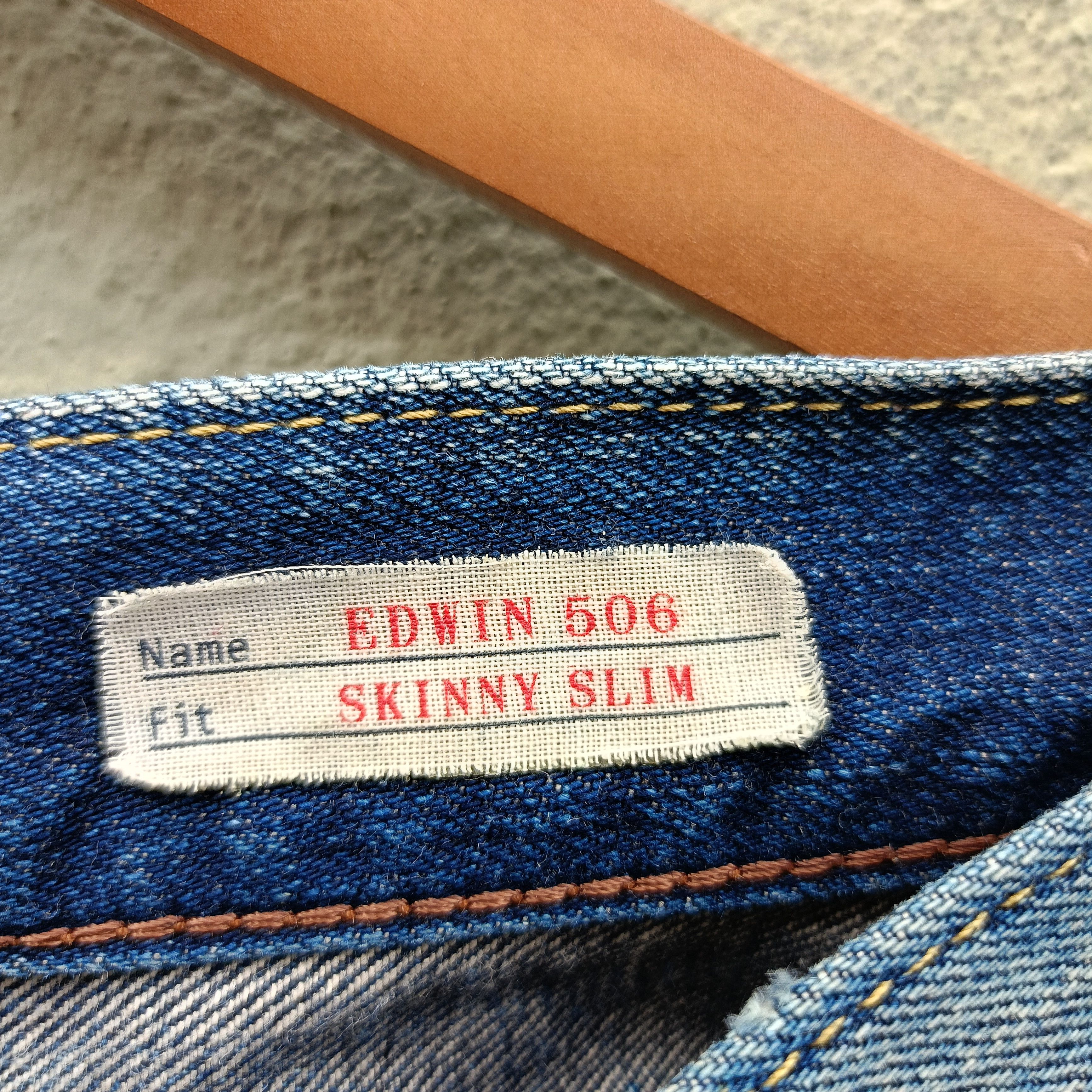 Edwin Edwin 506 Skinny Slim Distressed Denim Size US 34 / EU 50 - 11 Thumbnail