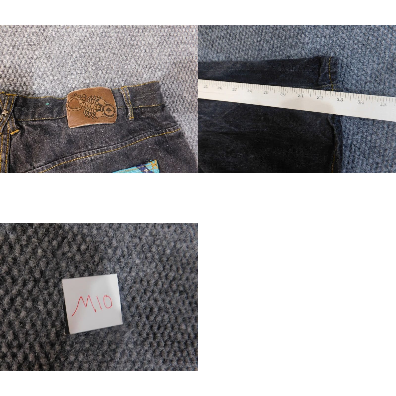 Etro VINTAGE LRG Jeans 40 Black Men Hip Hop Baggy Straight Denim Zipper 32 Inseam Mid Rise Cotton Regal Vintage Theme Mens Size US 40 / EU 56 - 8 Thumbnail