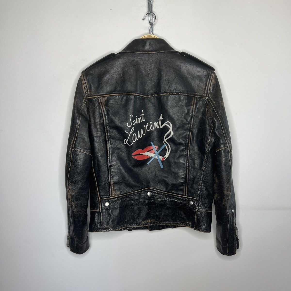 Saint Laurent Paris Saint Laurent anti-smoking leather jacket Size US M / EU 48-50 / 2 - 2 Thumbnail
