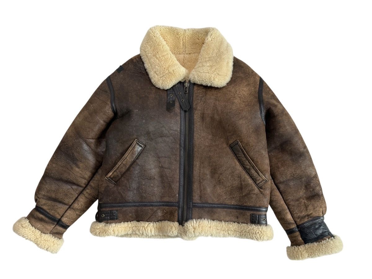 Schott B3 Jacket Sheep Skin Genuine Shearling Texas Tanning Size US XL / EU 56 / 4 - 1 Thumbnail