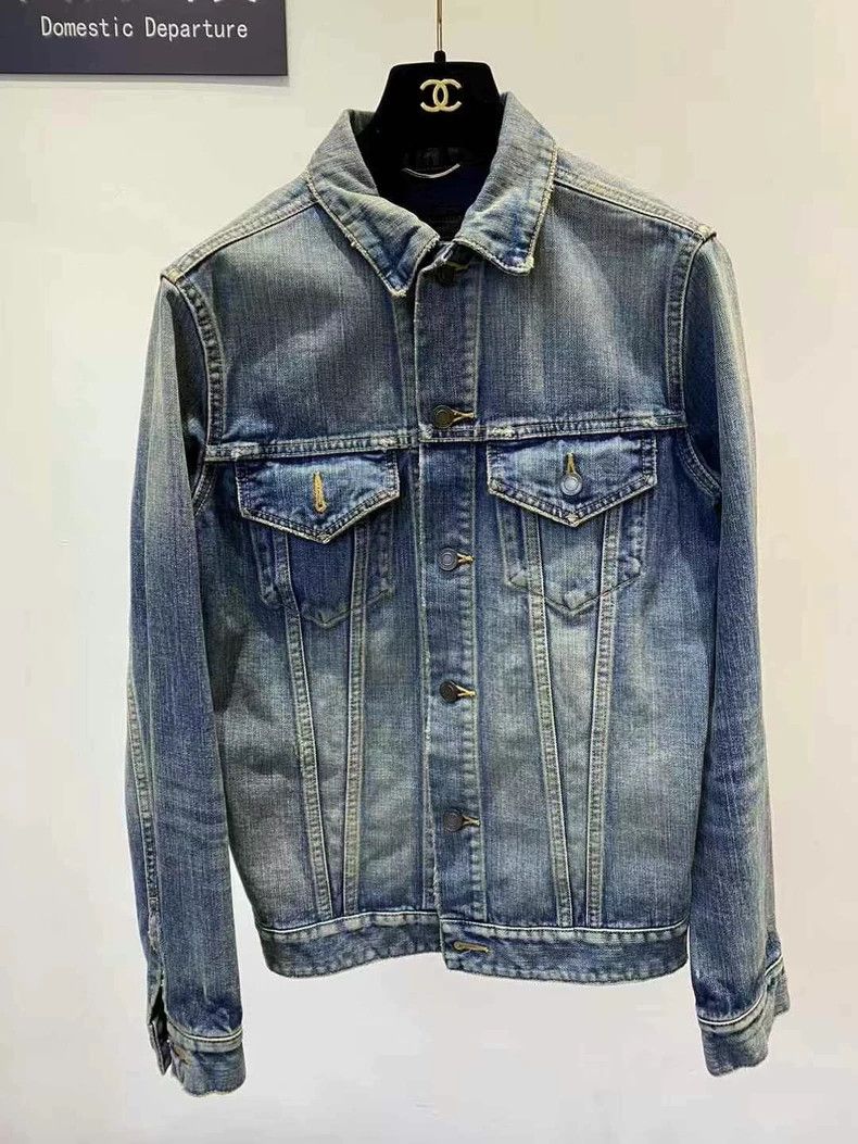 saint Laurent parisChicago Blue Denim Truck Jacket 2503-Ne