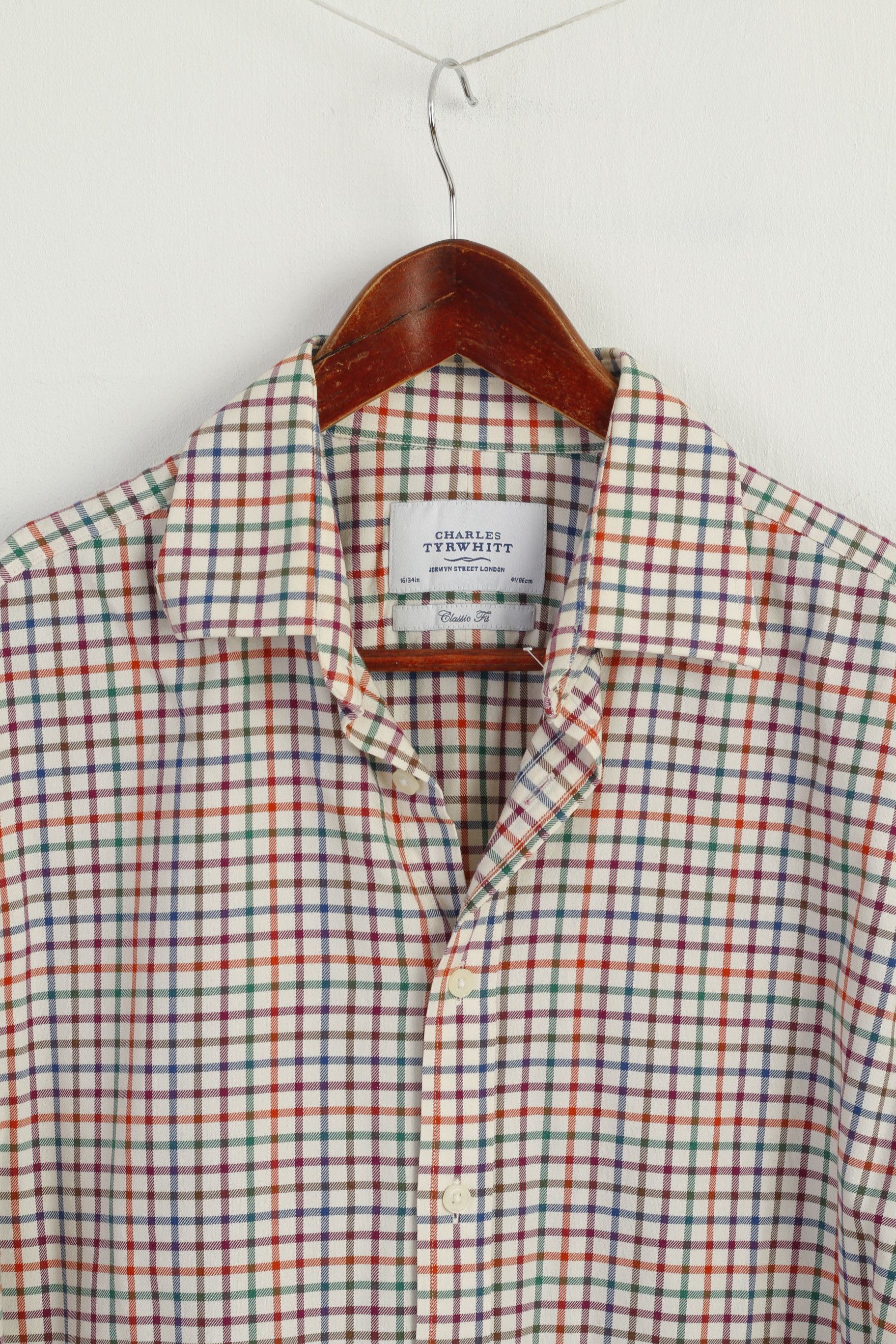 Charles Tyrwhitt Charles Tyrwhitt Men 16 41 L Casual Shirt Beige Check 9568 Size US L / EU 52-54 / 3 - 3 Thumbnail