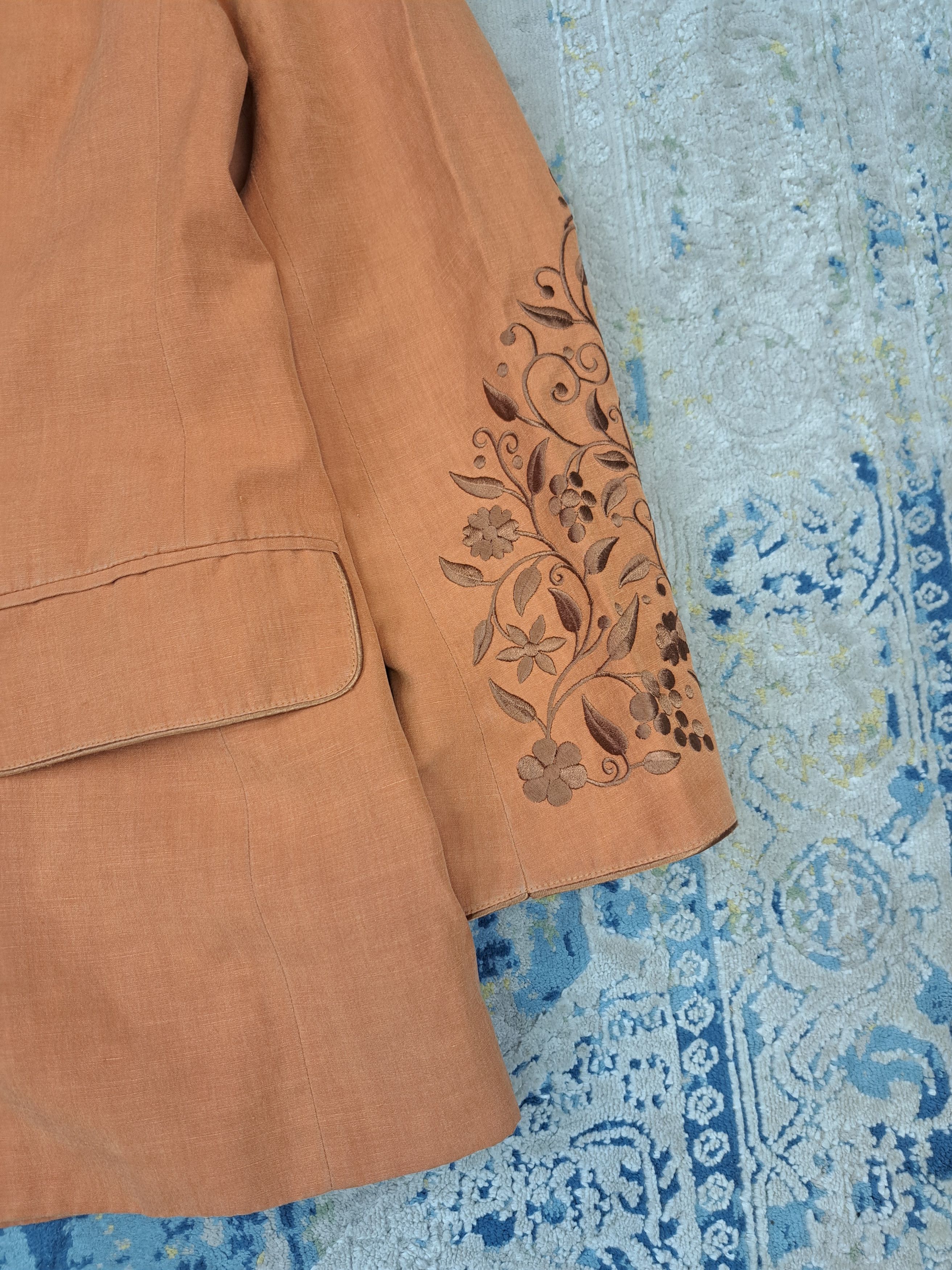 Kenzo Kenzo Floral Embroidery Silk Avant Garde Blazer Japan Style Size XL / US 12-14 / IT 48-50 - 4 Thumbnail