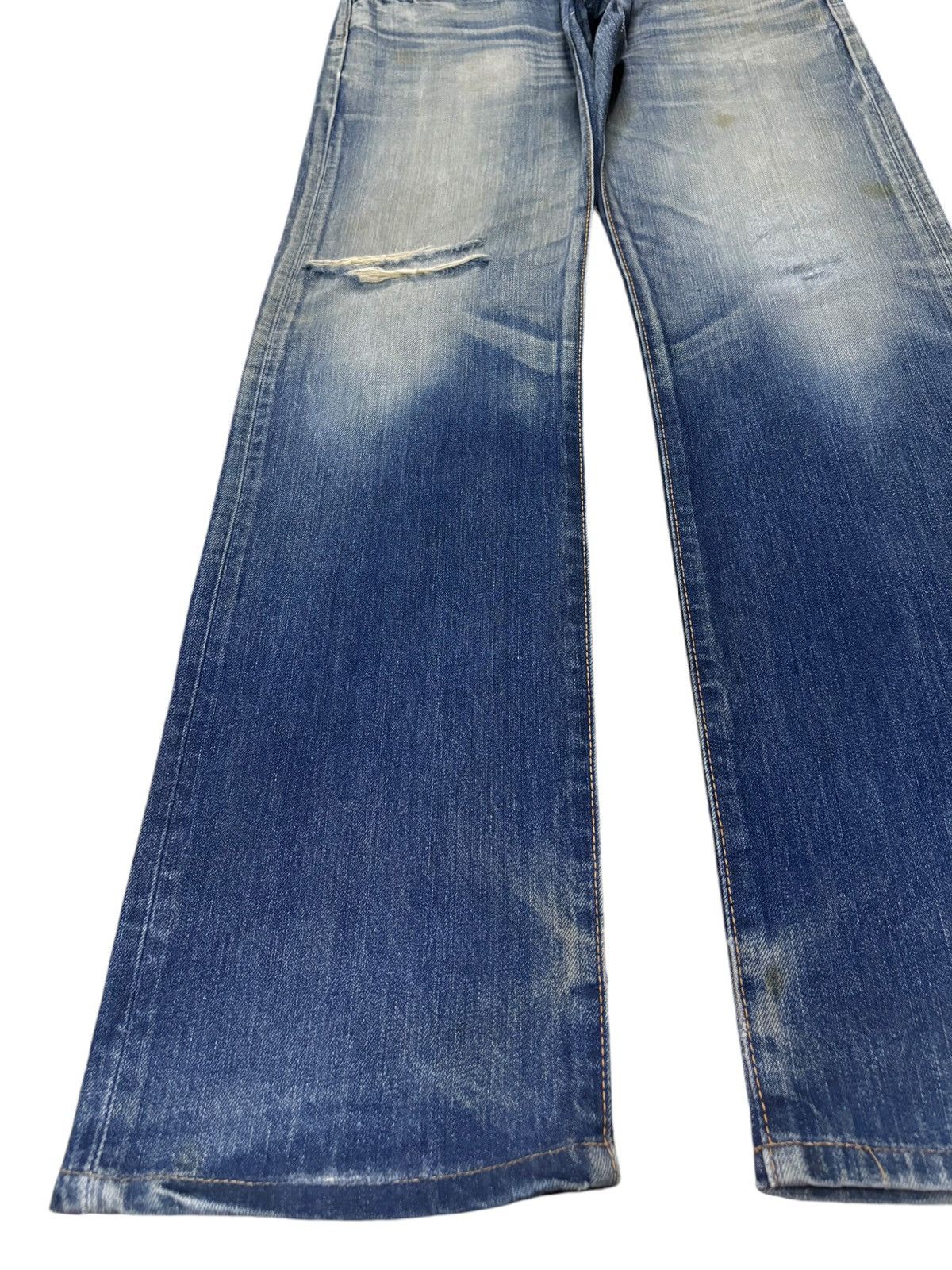 Edwin × Japanese Brand Vintage Japanese Edwin Mud Wash Distressed Loose Jeans Size US 33 - 6 Thumbnail