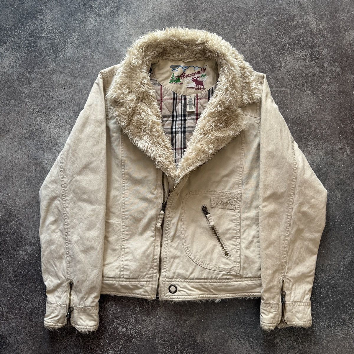 Abercrombie & Fitch Abercrombie & Fitch Vintage Y2K Faux Fur Details Jacket Size L / US 10 / IT 46 - 2 Thumbnail