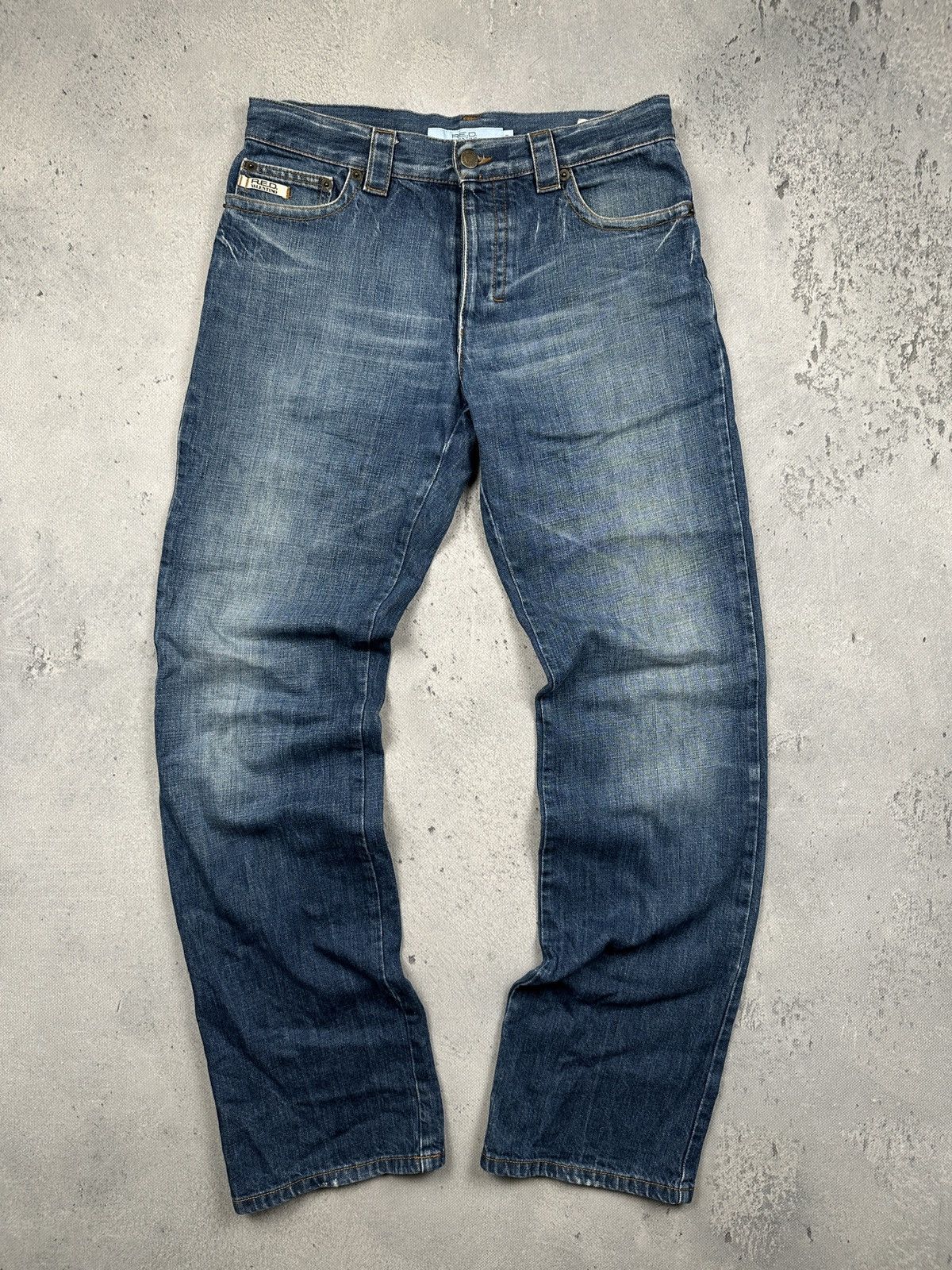 Valentino R.E.D. Valentino Vintage Faded Denim Jeans Flap Back Pockets Size US 31 - 1 Thumbnail