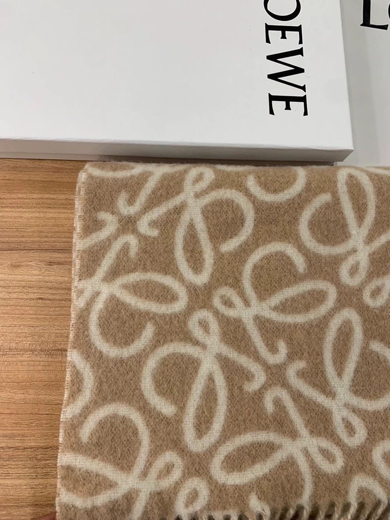 Loewe LOEWE Logo printed wool scarf Size ONE SIZE - 8 Thumbnail