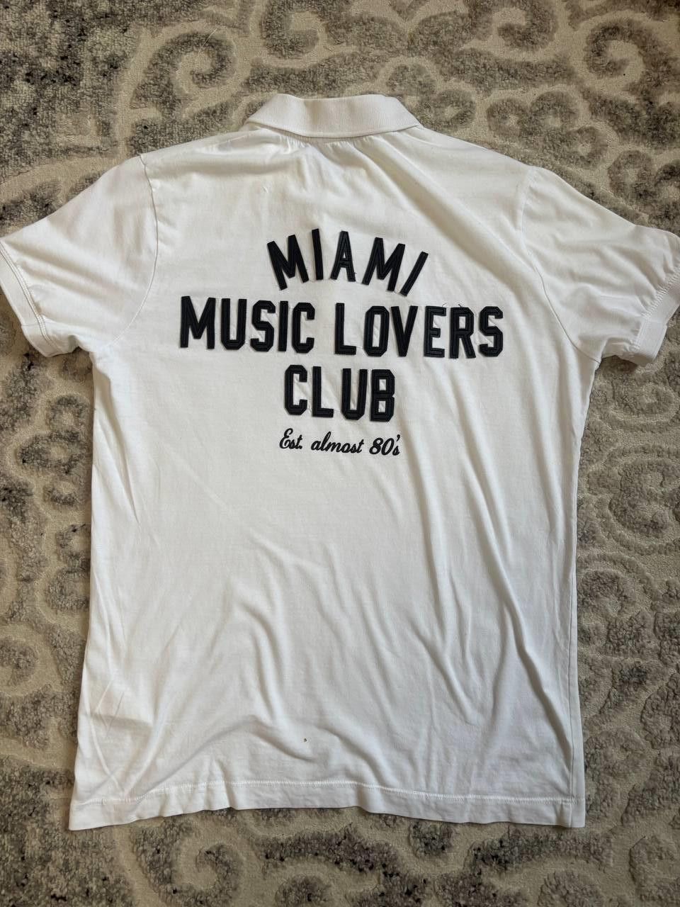 Diesel Diesel “Miami Music Lovers Club” Polo Shirt – White – Size M Size US M / EU 48-50 / 2 - 2 Thumbnail
