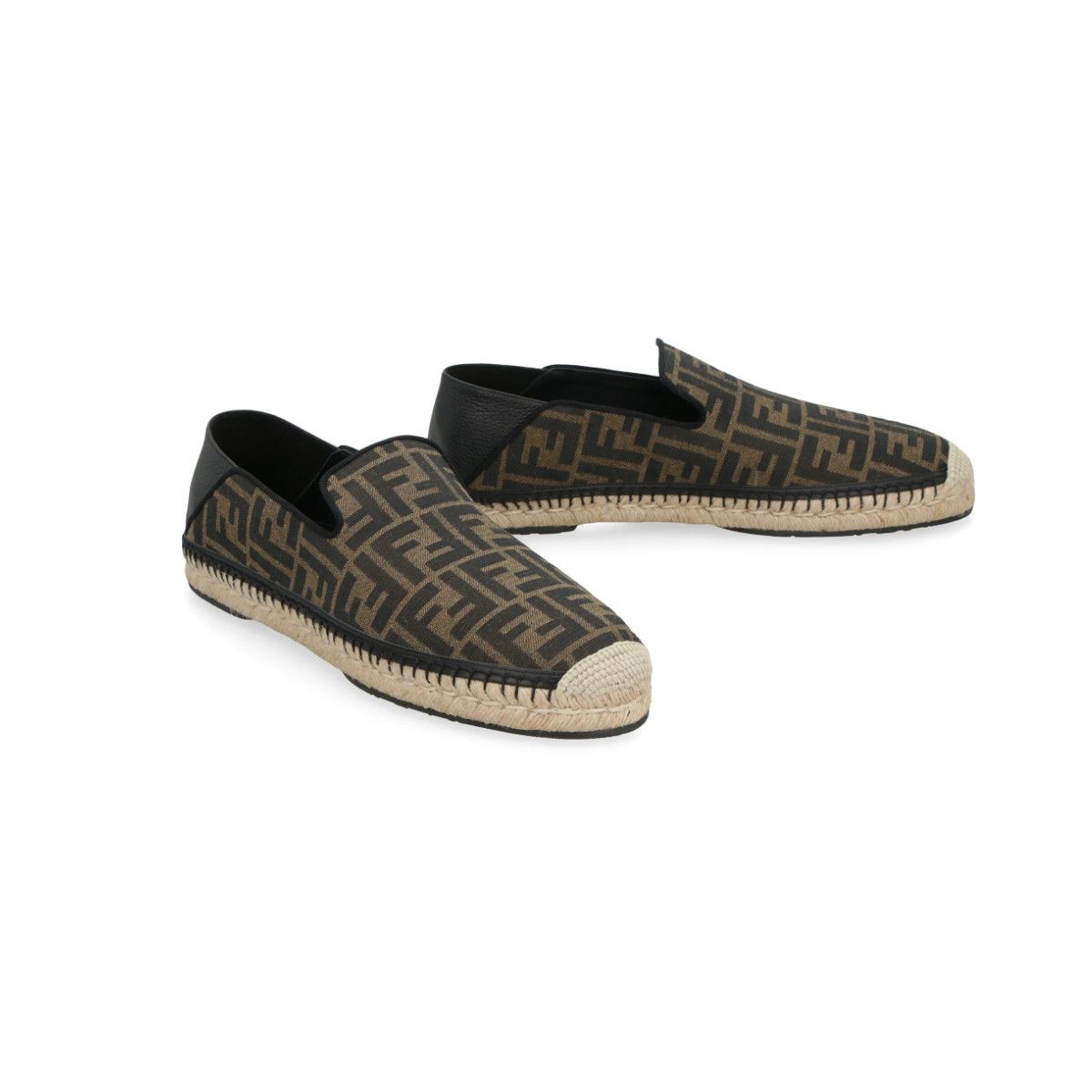 Fendi os11x0824 Ff Logo Print Espadrilles in Dark Brown Size US 9 / EU 42 - 2 Thumbnail