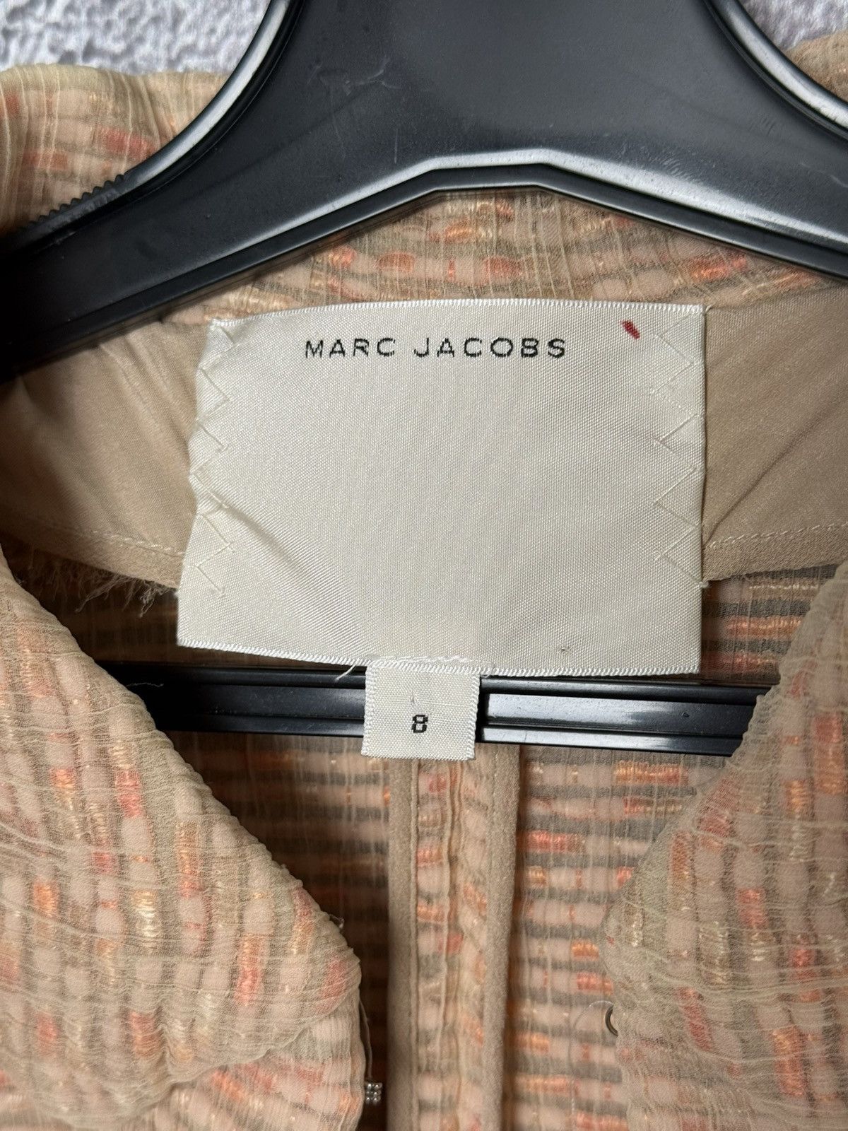 Marc Jacobs Marc Jacobs Textured Silk Blend Jacket Beige Pink Blazer Size M / US 6-8 / IT 42-44 - 15 Thumbnail