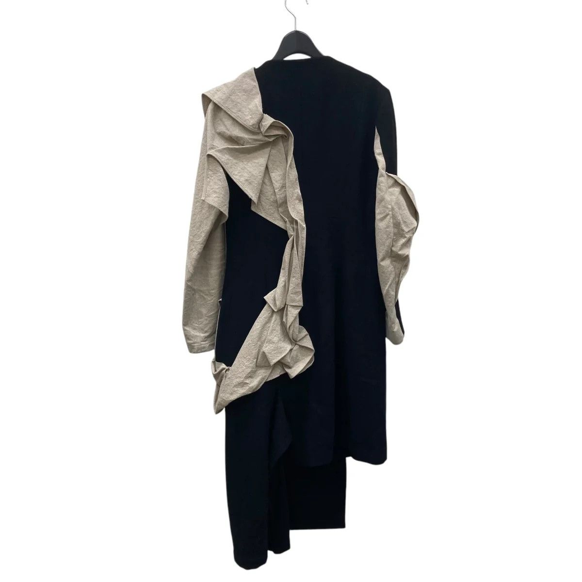 Yohji Yamamoto YOHJI YAMAMOTO 24AWL SLV Drape Detail Coat Size US M / EU 48-50 / 2 - 2 Thumbnail