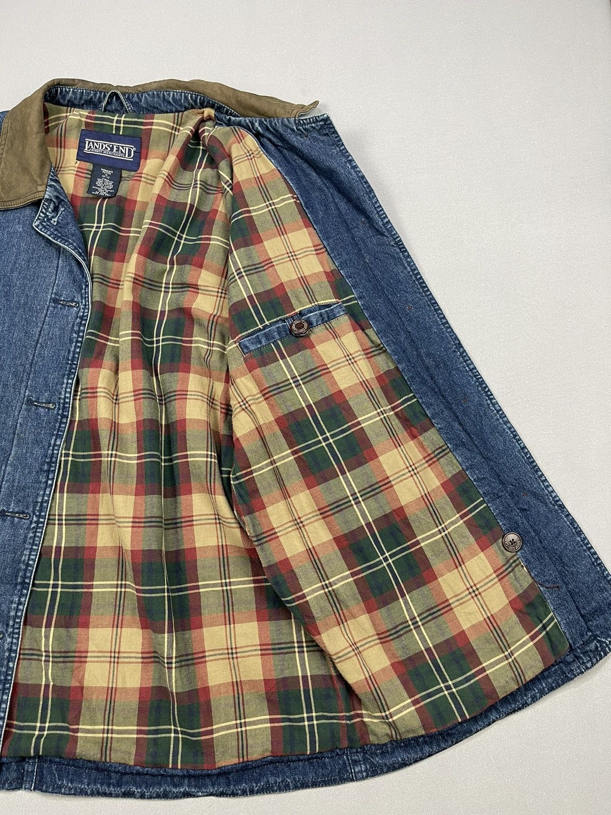Lands' End LANDS END DENIM + LEATHER CHORE JACKET Size M / US 6-8 / IT 42-44 - 10 Thumbnail