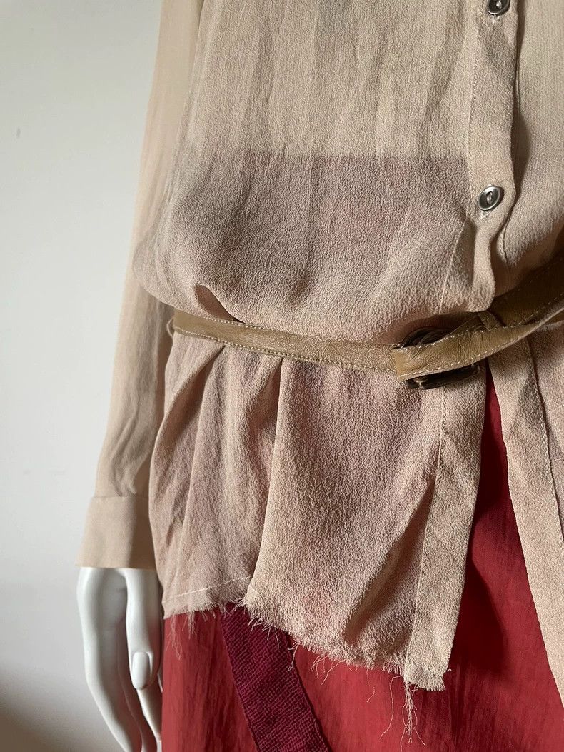 Helmut Lang HELMUT LANG Lotus-colored silk sheepskin jacket Size M / US 6-8 / IT 42-44 - 6 Thumbnail