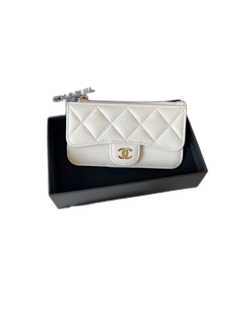Chanel chanel white caviar leather card wallet Size ONE SIZE - 1 Thumbnail
