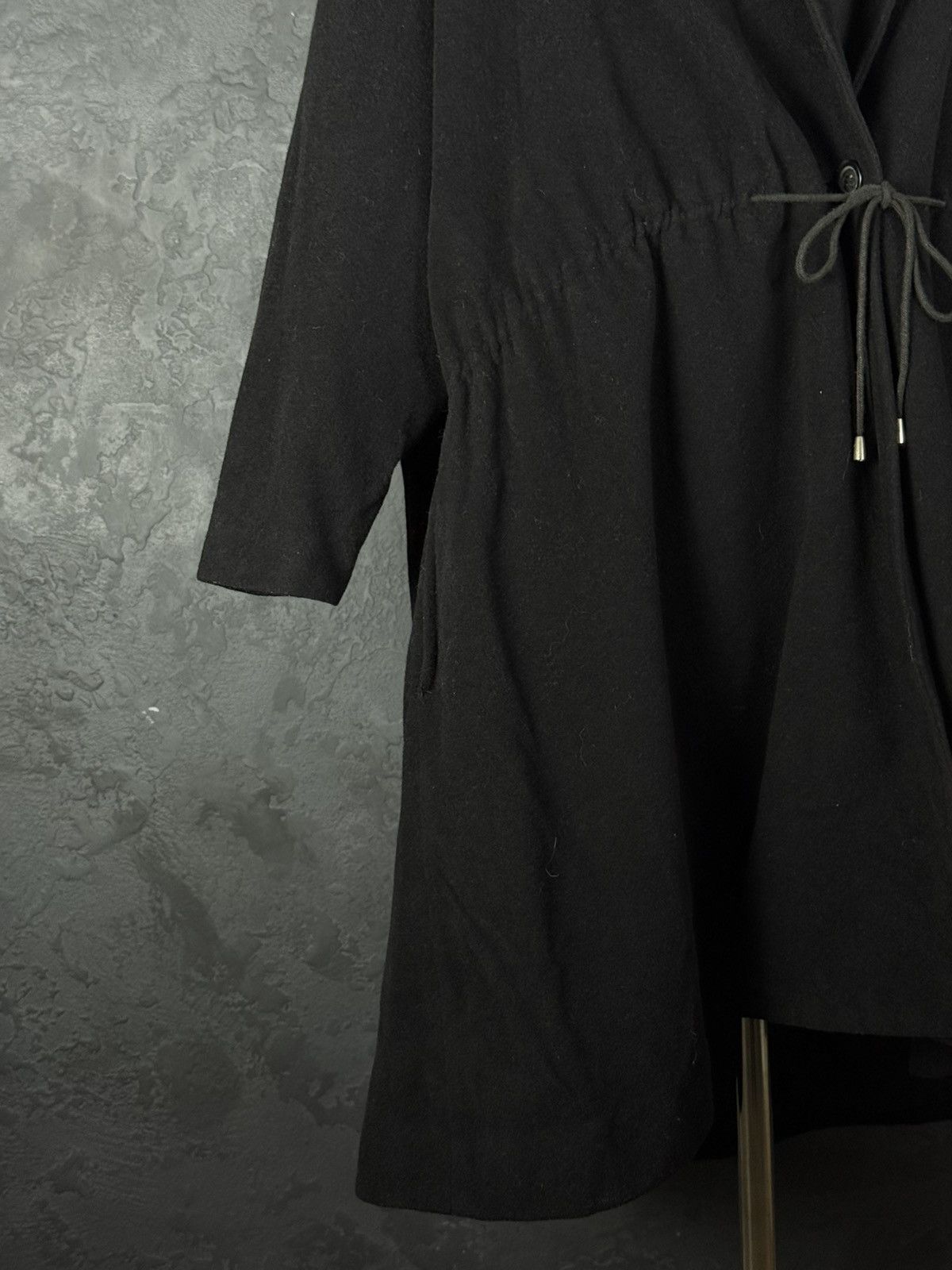Ann Demeulemeester Ann Demeulemeester Black 100% Wool Oversized Coat Cardigan Size XS / US 0-2 / IT 36-38 - 7 Thumbnail
