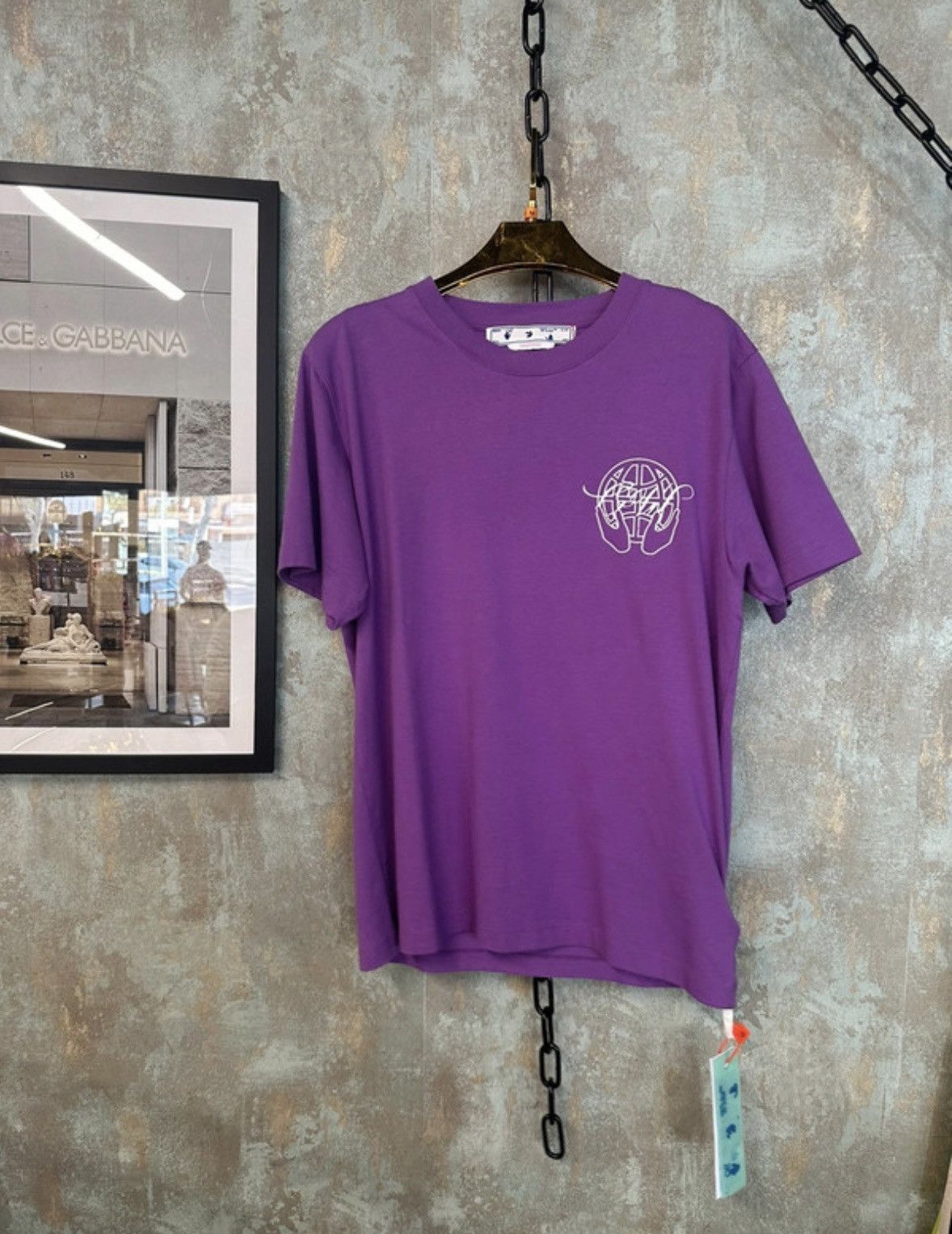 Off-White Purple/White Off-White Hands Tee (M) Size US M / EU 48-50 / 2 - 1 Thumbnail