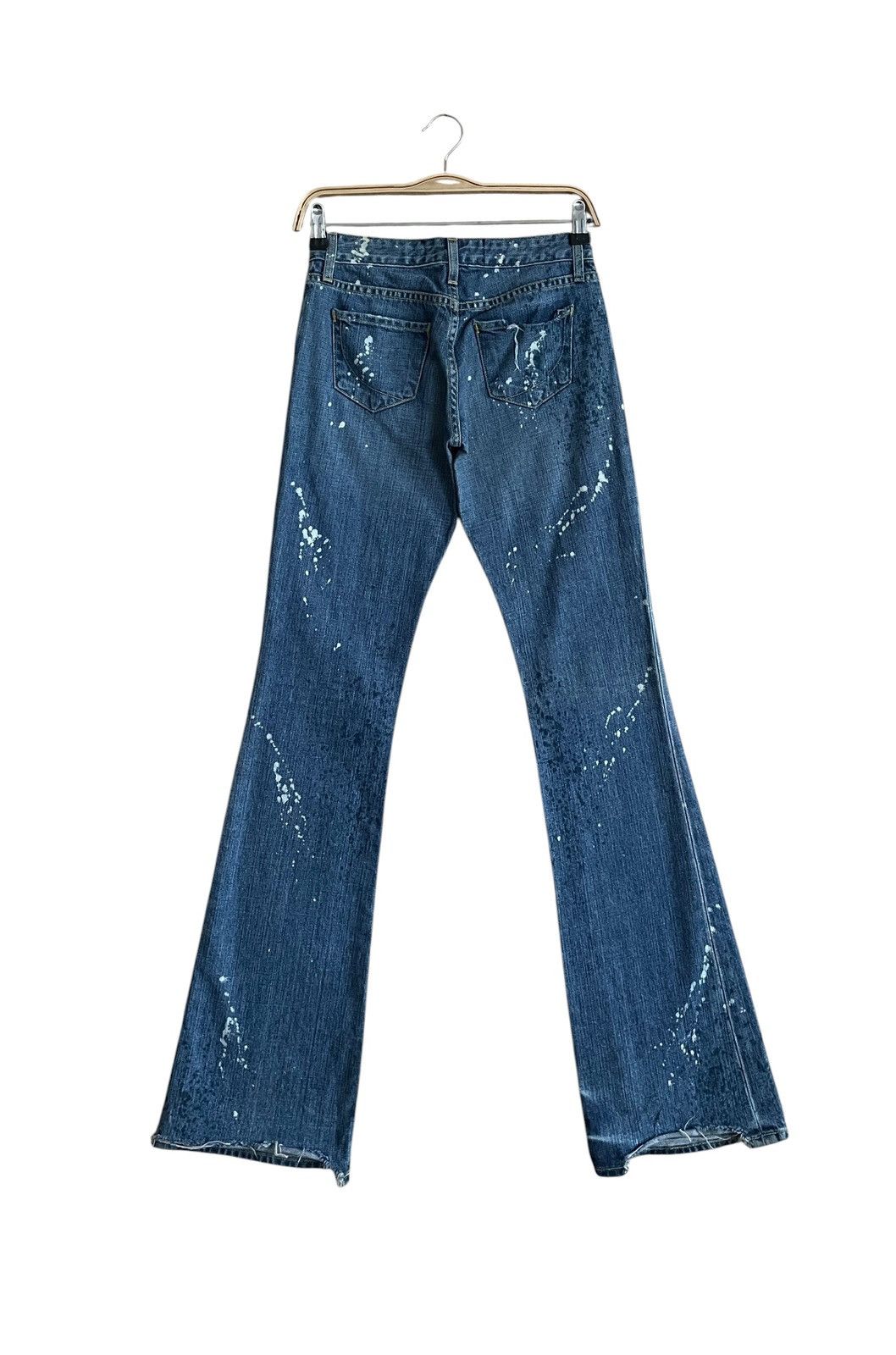 Paper Denim & Cloth Vintage Brand Paper Denim Painting Flared Jeans 2000s Size US 26 / EU 42 - 2 Thumbnail