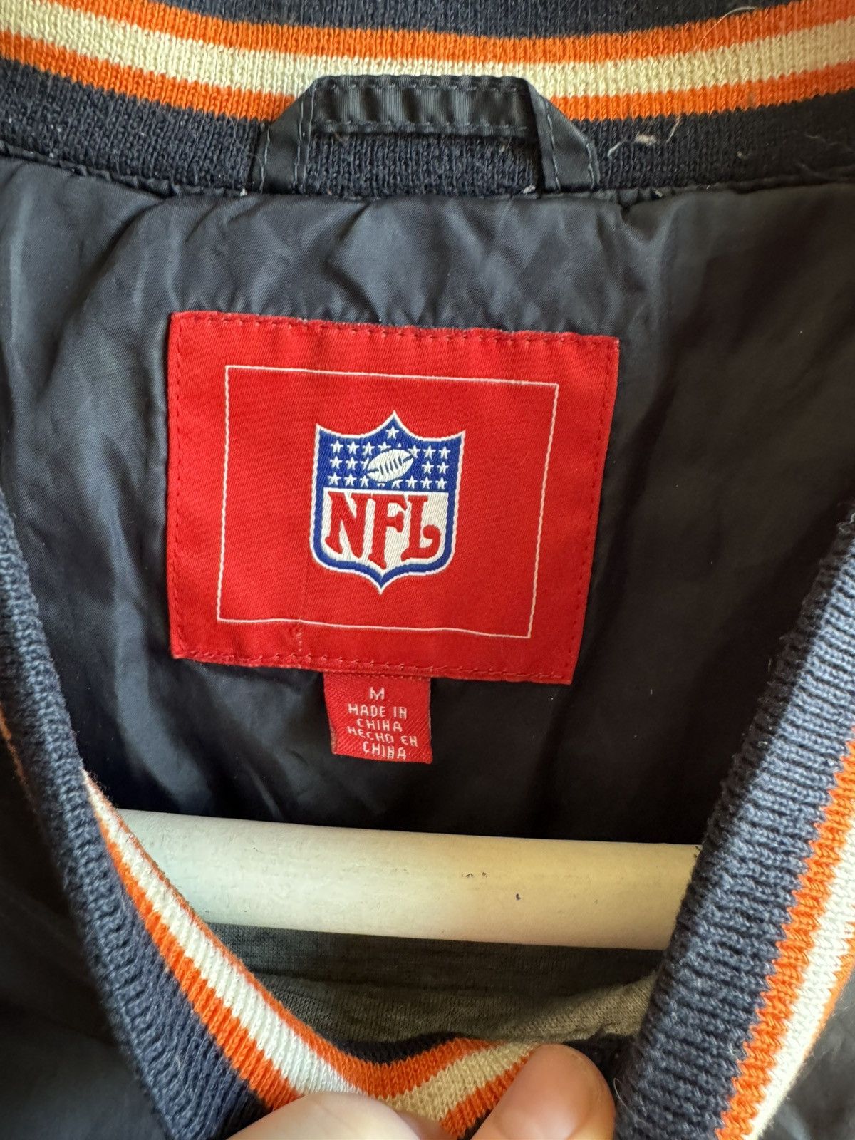 NFL NFL Chicago Bears Navy Fleece Lined Windbreaker Size US M / EU 48-50 / 2 - 3 Thumbnail