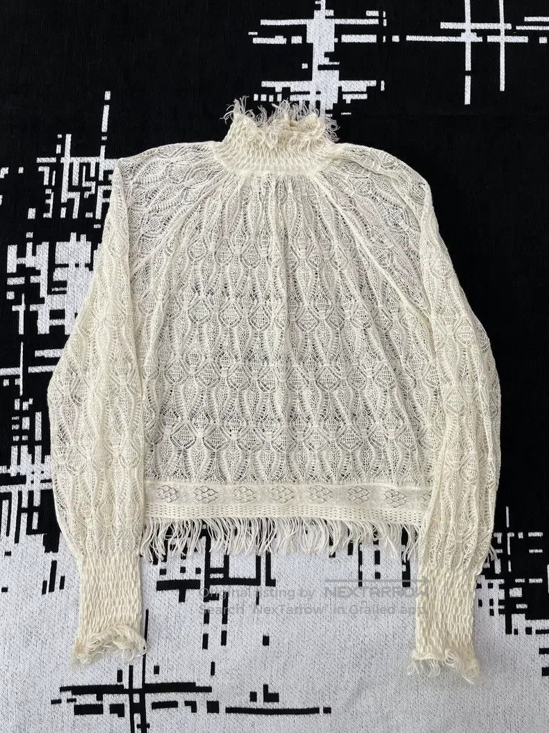 Other Dior Beige linen hollow embroidery tassel high collar long Size XS / US 0-2 / IT 36-38 - 3 Thumbnail