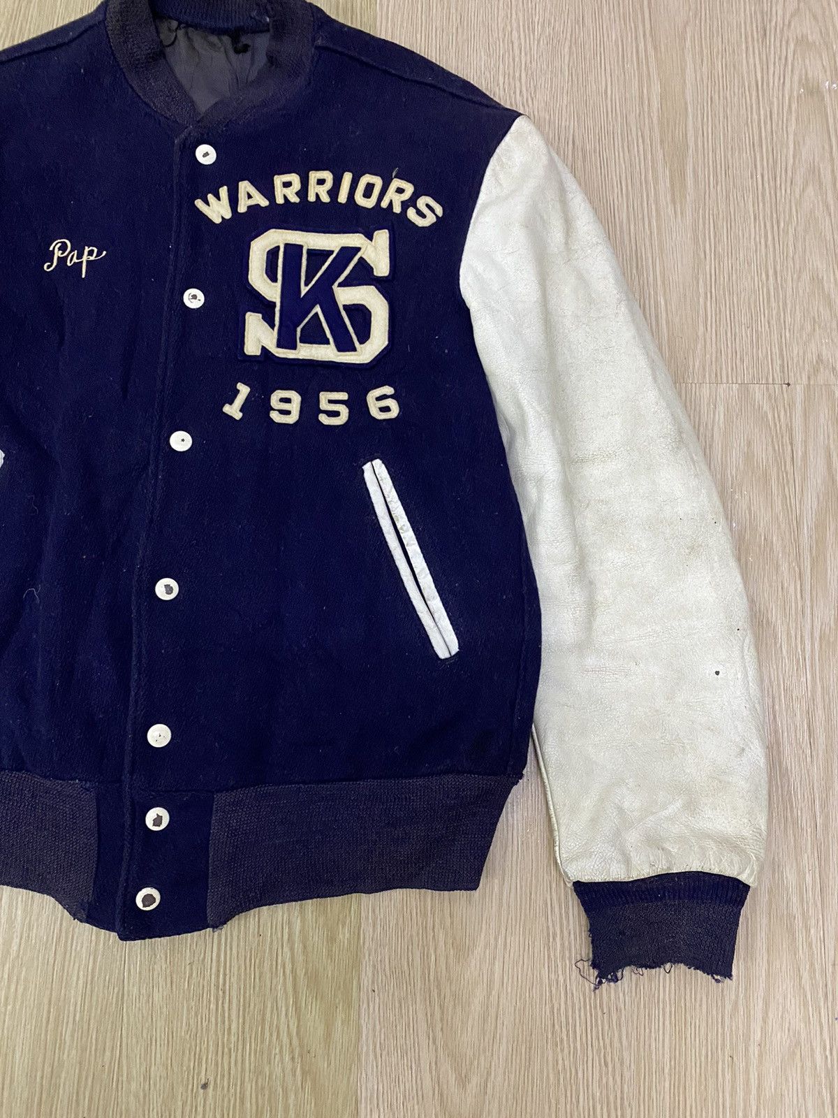 Vintage Vintage SK warriors distressed varsity jacket Size US M / EU 48-50 / 2 - 3 Thumbnail