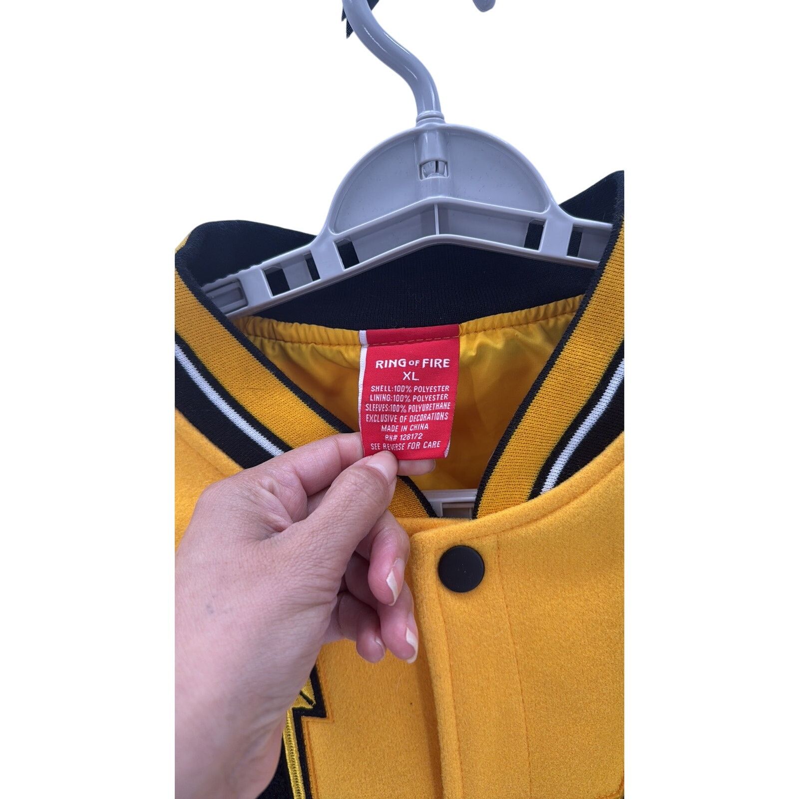 Ring Of Fire Ring of Fire Money Maker Woolen Patched Varsity Jacket Size US XL / EU 56 / 4 - 4 Thumbnail