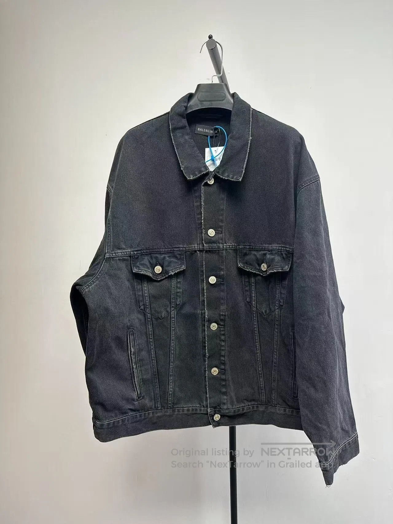 Balenciaga Balenciaga Spray Paint Effect Denim Jacket. Size US M / EU 48-50 / 2 - 3 Thumbnail