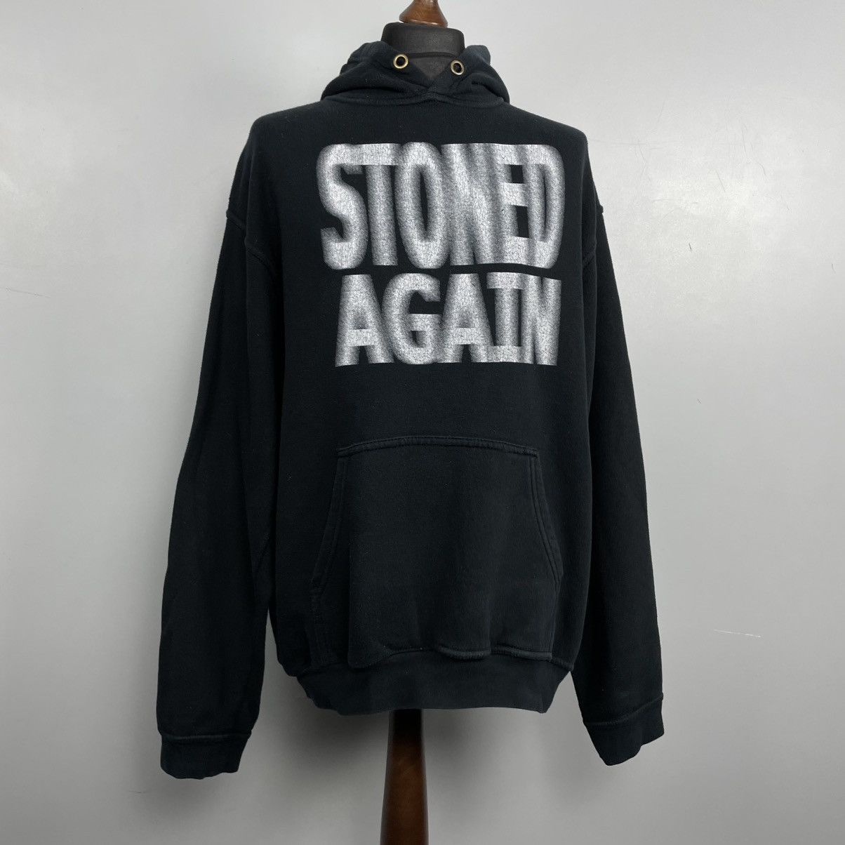 Vintage Vintage 90s Faded Stoned Again Humor Hoodie style Balenciaga Size US XL / EU 56 / 4 - 3 Thumbnail