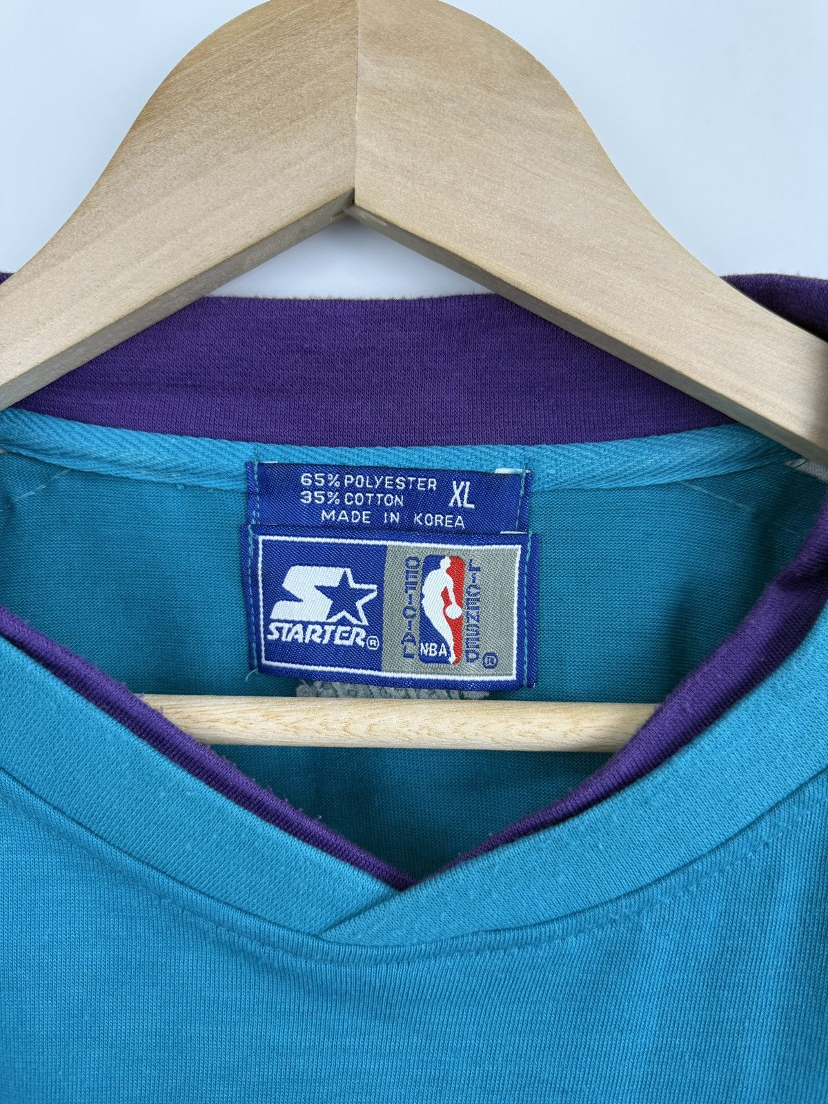 Starter 🇺🇸 Vintage 1990 Charlotte Hornets Starter NBA T-Shir Just Don Size US XL / EU 56 / 4 - 6 Thumbnail