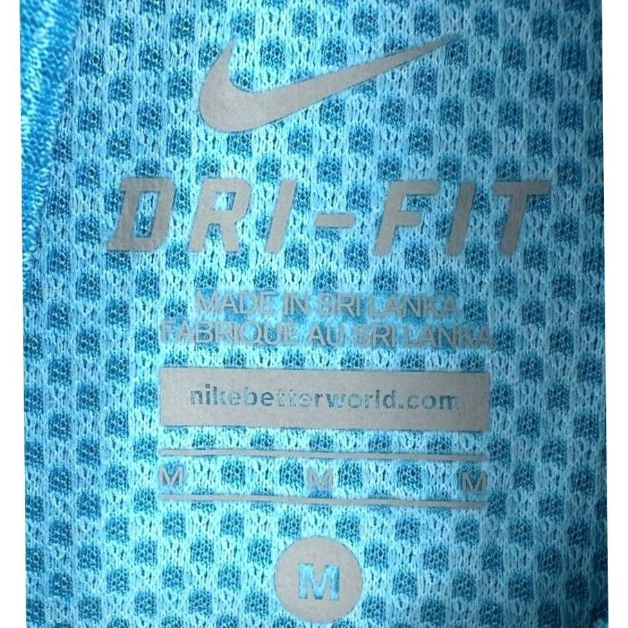 Nike Nike Shirt Womens Medium Blue Polka Dot Dri-Fit Nylon Blend Cowl Neck Activewear Size M / US 6-8 / IT 42-44 - 4 Thumbnail