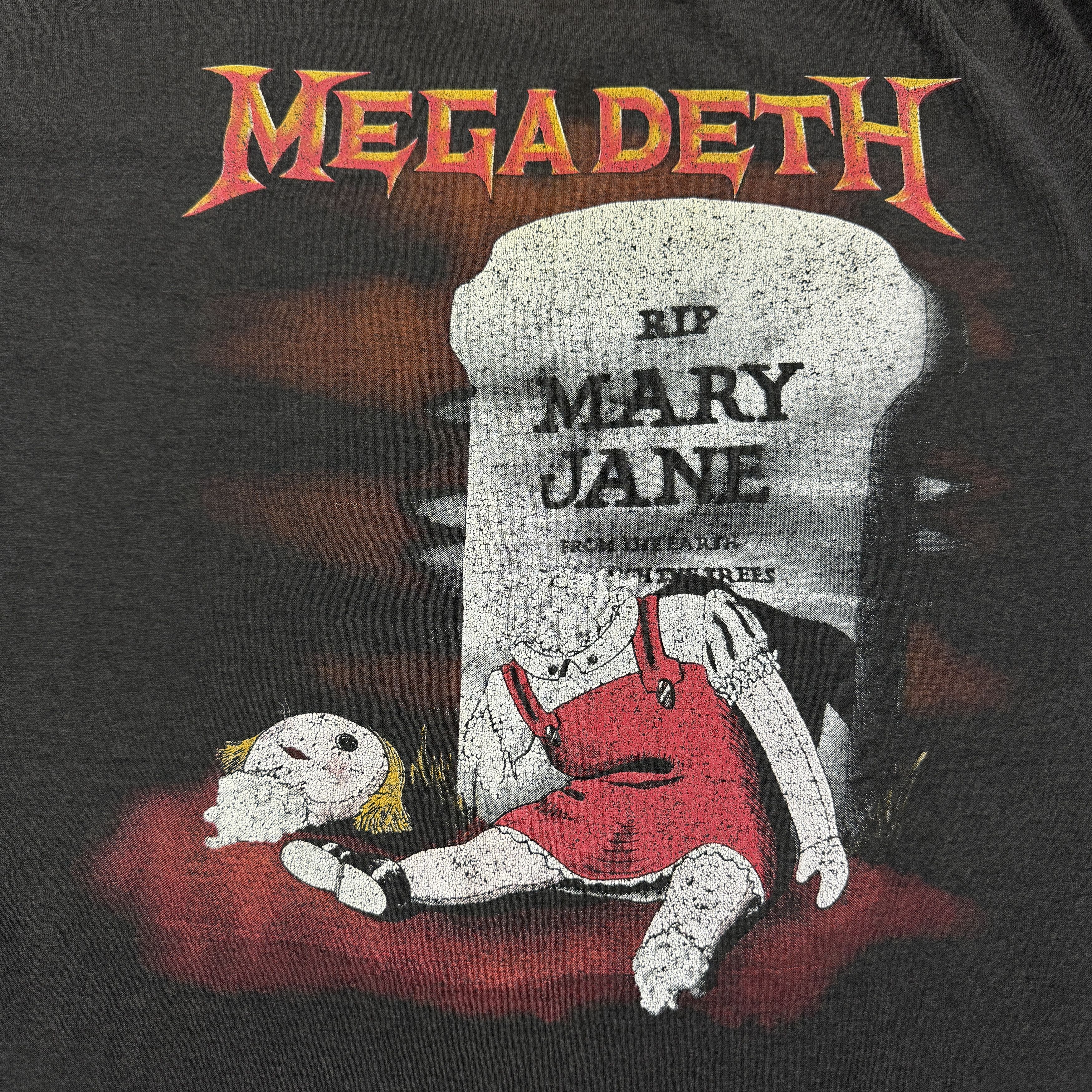 Band Tees 80s Megadeath R.I.P Mary Jane Tshirt Size US XL / EU 56 / 4 - 3 Thumbnail