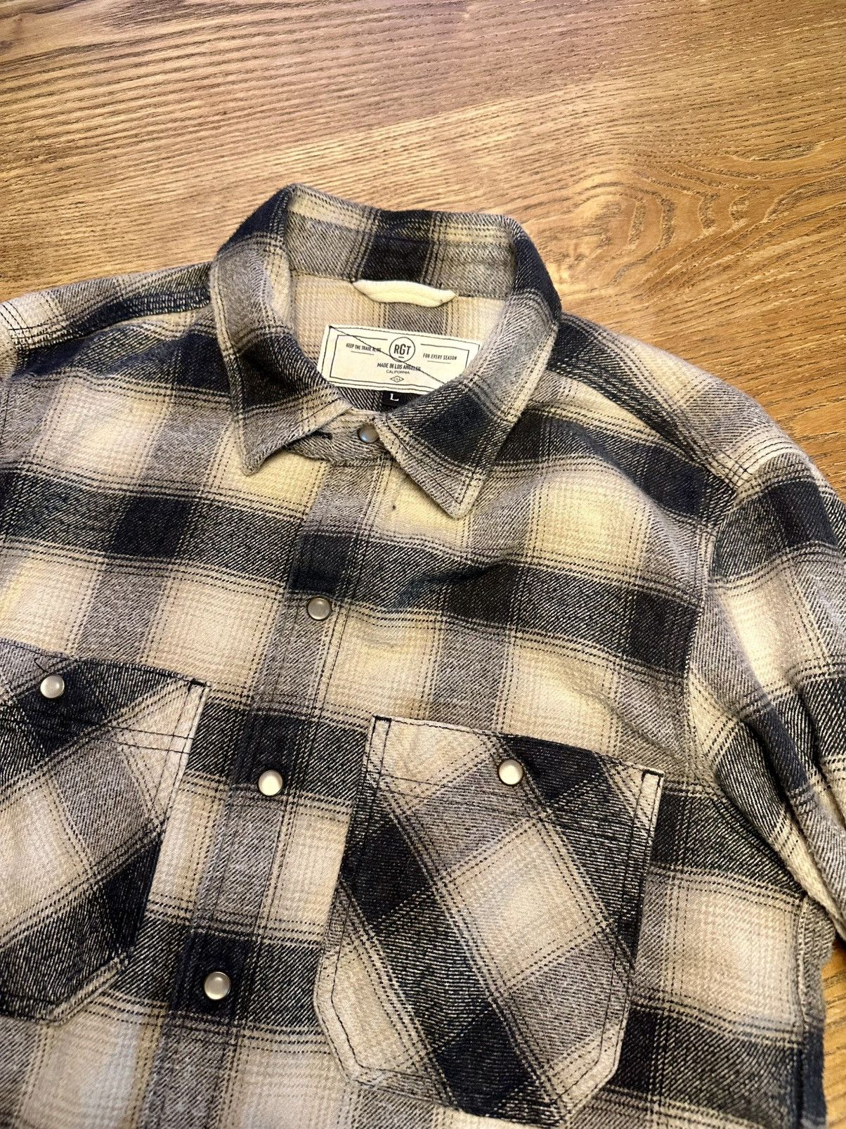 Rogue Territory Rogue Territory - BM Shirt Natural Brushed Plaid Size US L / EU 52-54 / 3 - 3 Thumbnail