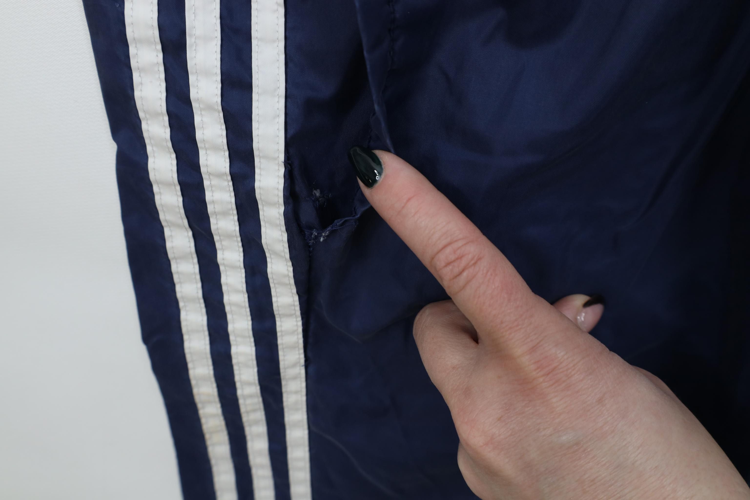 Adidas Vintage 90s Adidas Windbreaker Joggers Pants Navy Blue Size US 36 / EU 52 - 8 Thumbnail