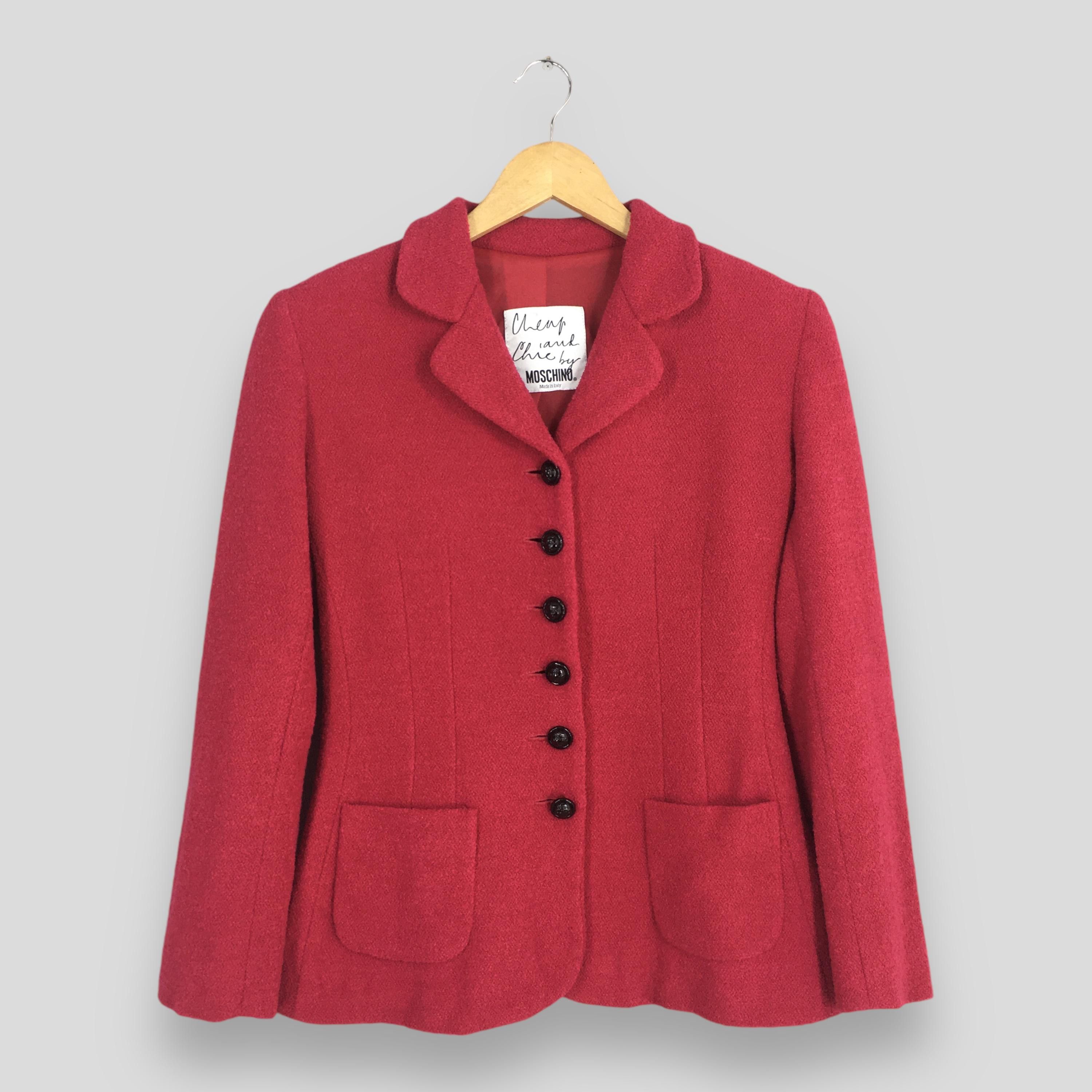 Vintage Moschino Jeans Women Red Blazer Jacket XSmall