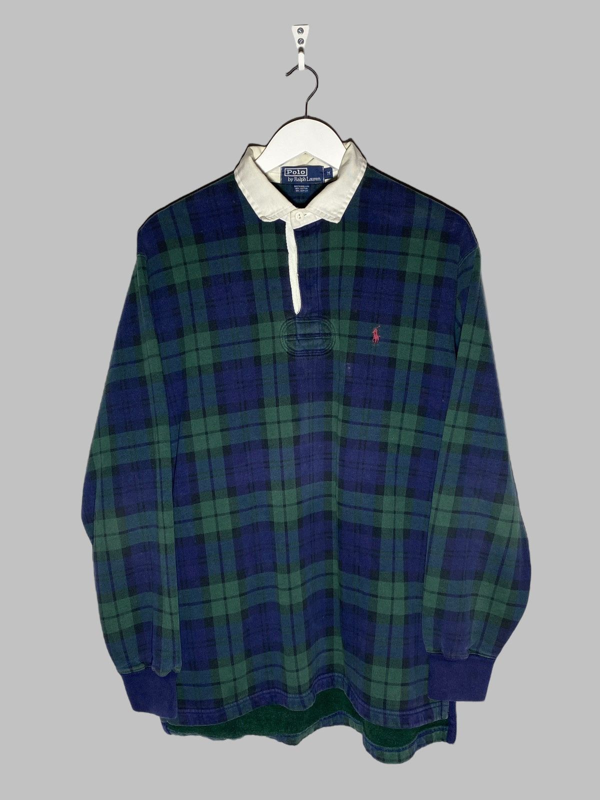 Polo Ralph Lauren 🔥 RALPH LAUREN TARTAN RUGBY POLO Y2K VINTAGE PREPPY VIBES Size US M / EU 48-50 / 2 - 1 Thumbnail
