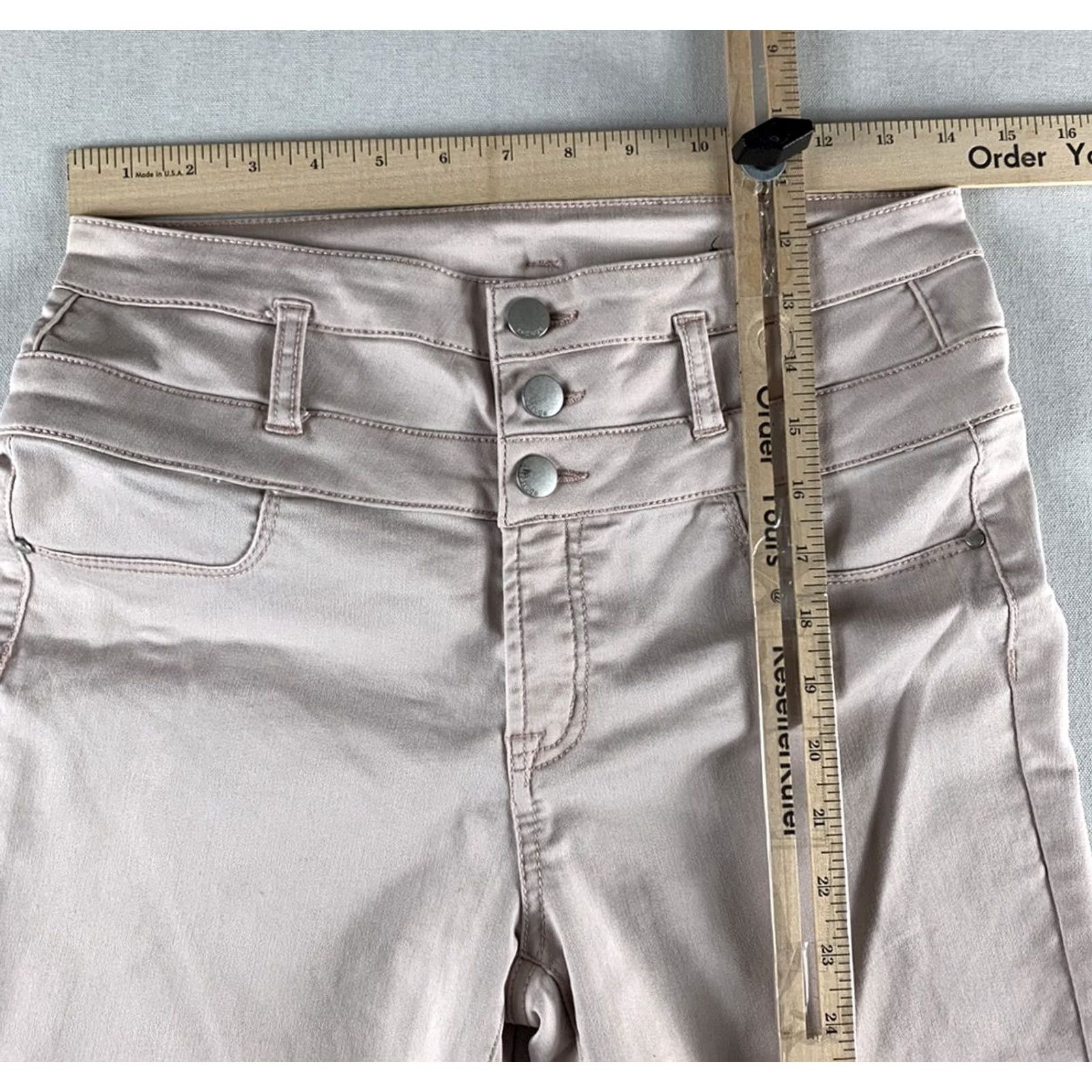 Pinko REFUGE JEANS WOMENS SIZE 8 PINK SKINNY 28X28 Denim Belt Loops Pockets Button Zipper Regular 28 in Inseam Size 30" / US 8 / IT 44 - 6 Thumbnail